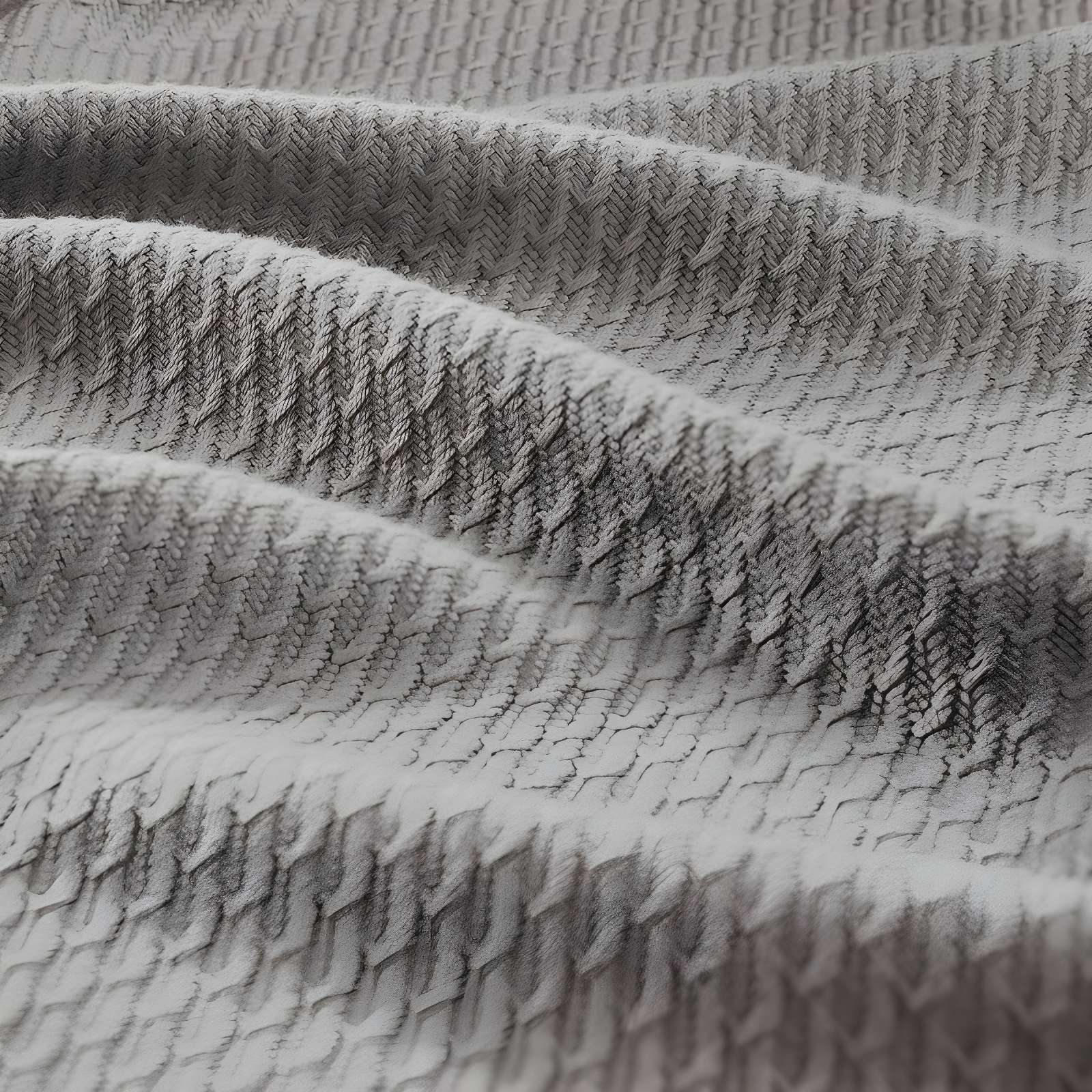 King Textured Cotton Blanket Gray