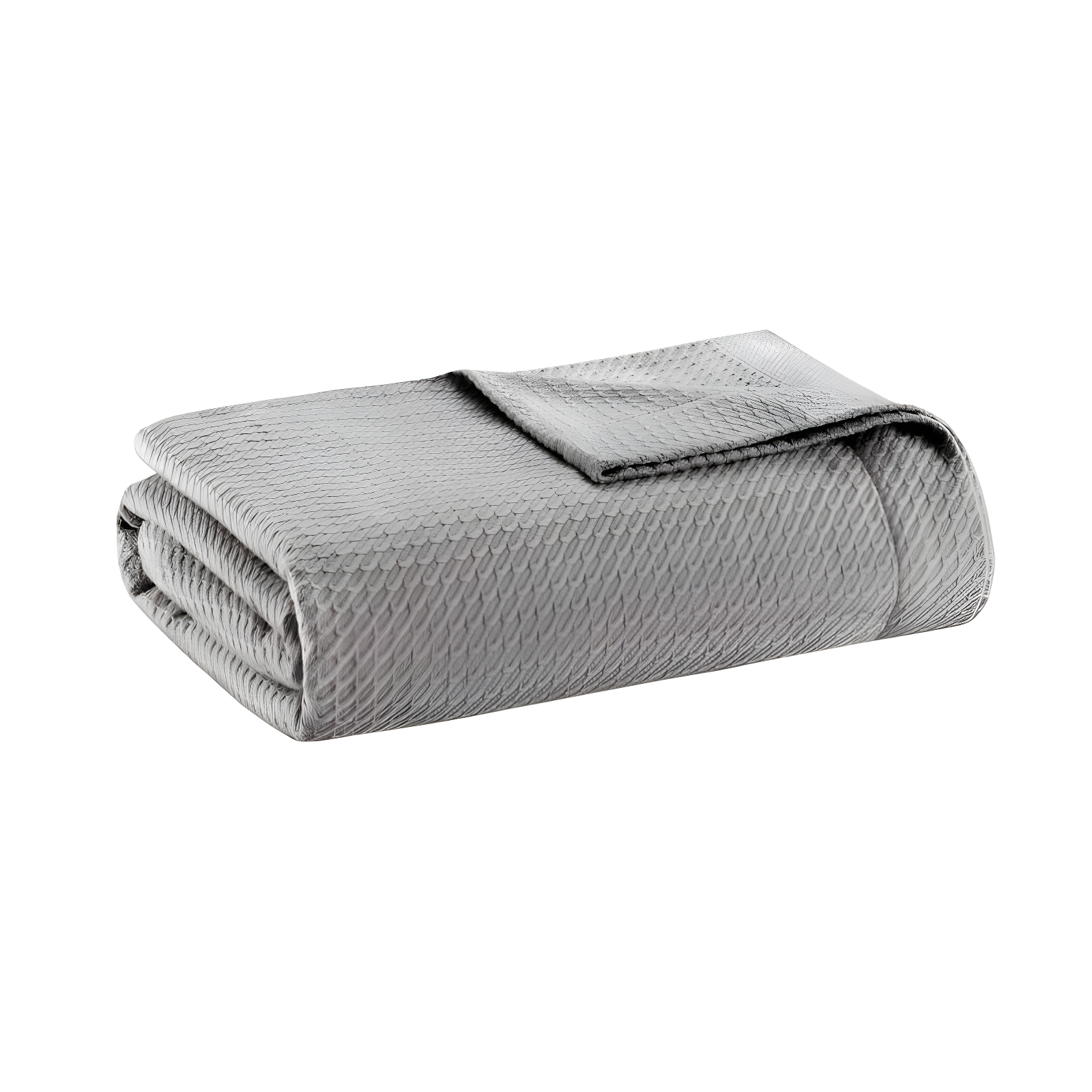 King Textured Cotton Blanket Gray
