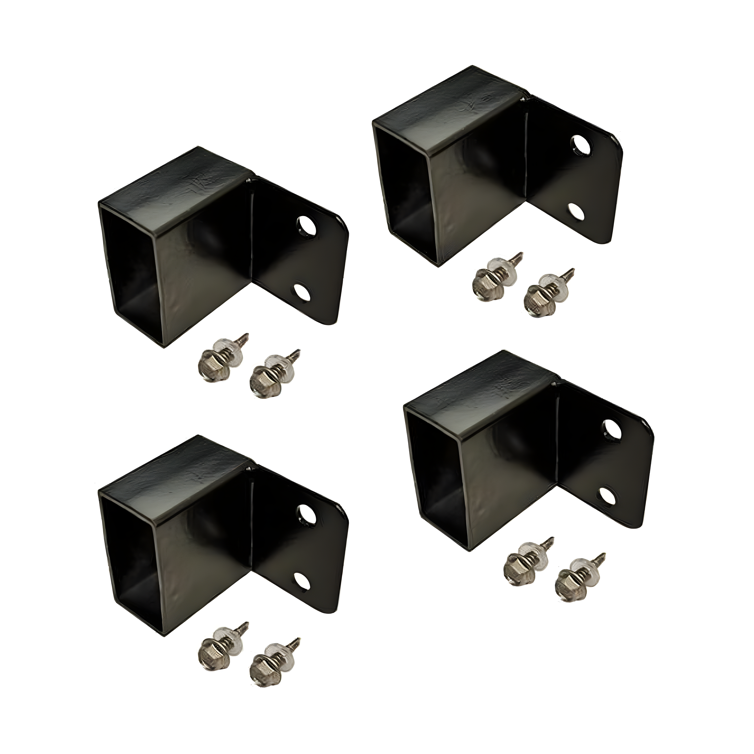 ALEKO ALEKO Black Metal Bracket for Posts (Set of 4)