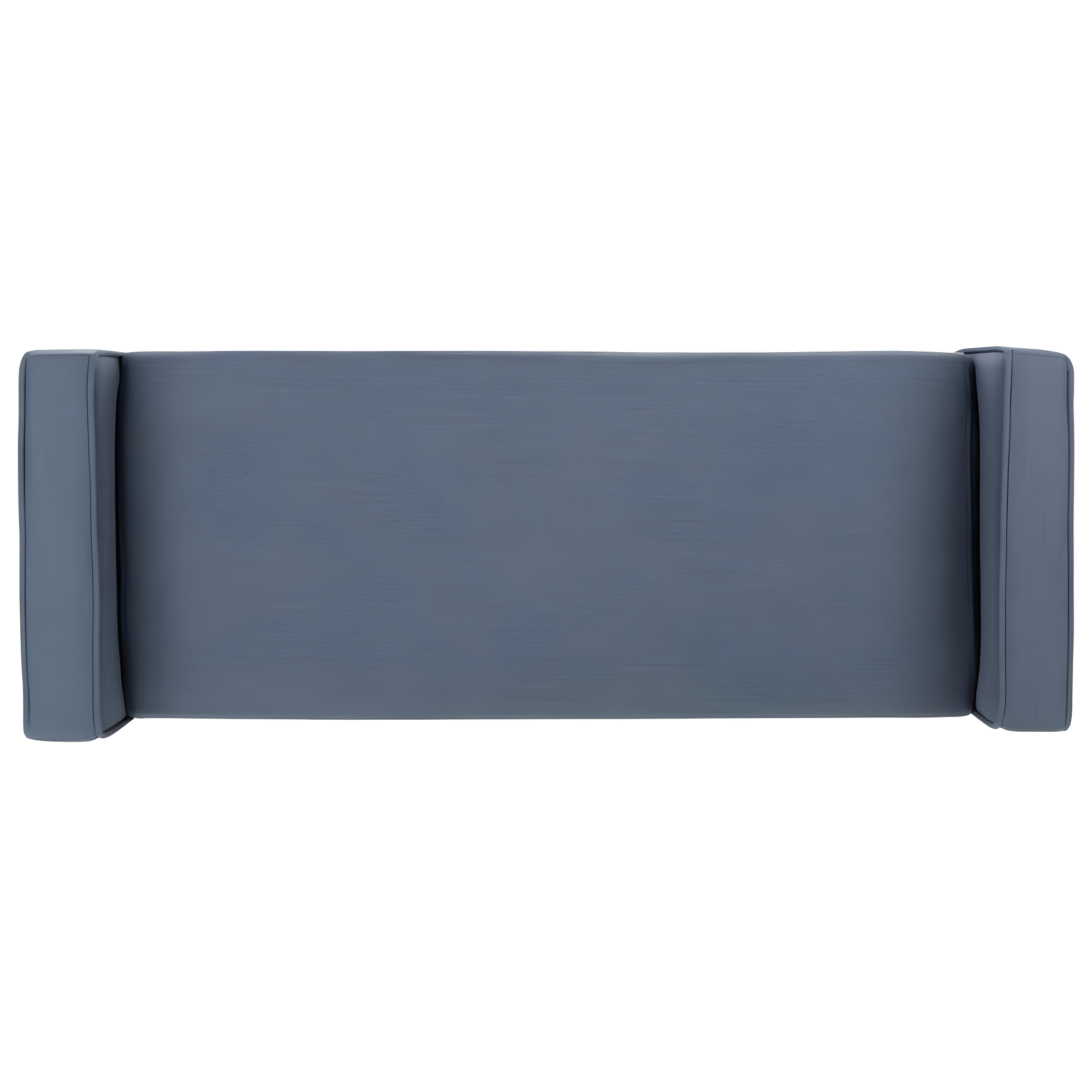 Henri Mid-Century Bench - Navy Linen/Walnut - Safavieh