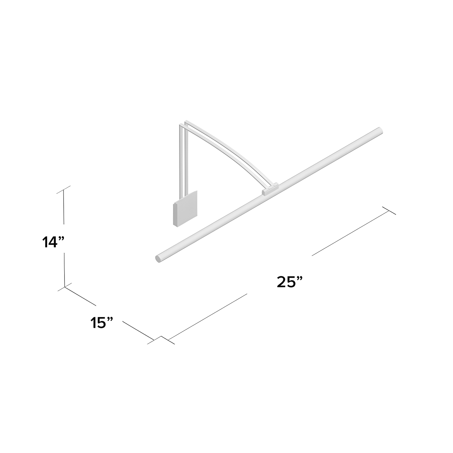 WAC Lighting Vibe 37" LED 2700K Adjustable Aluminum Picture Light in Black