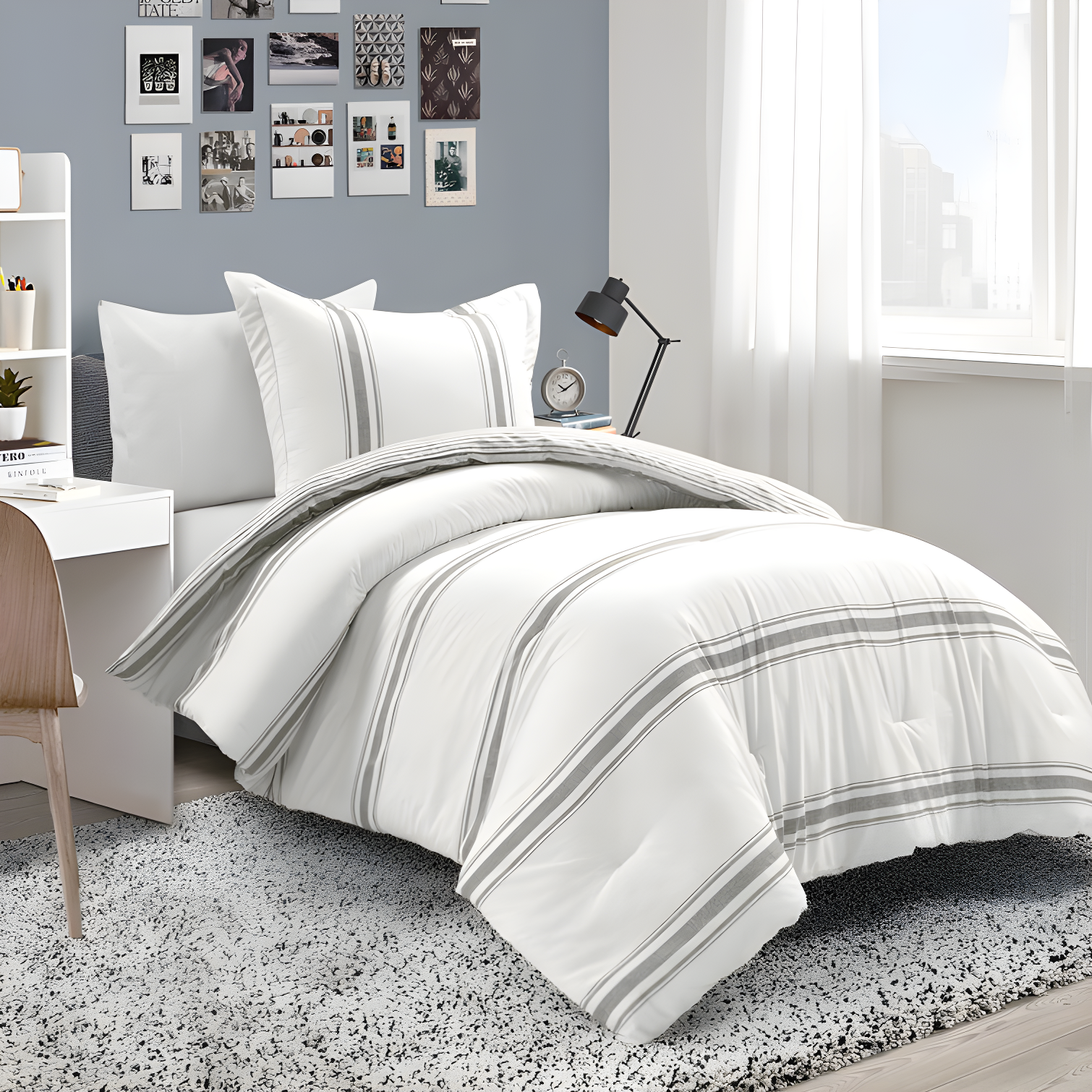 Farmhouse Standard Cotton Reversible Comforter Set