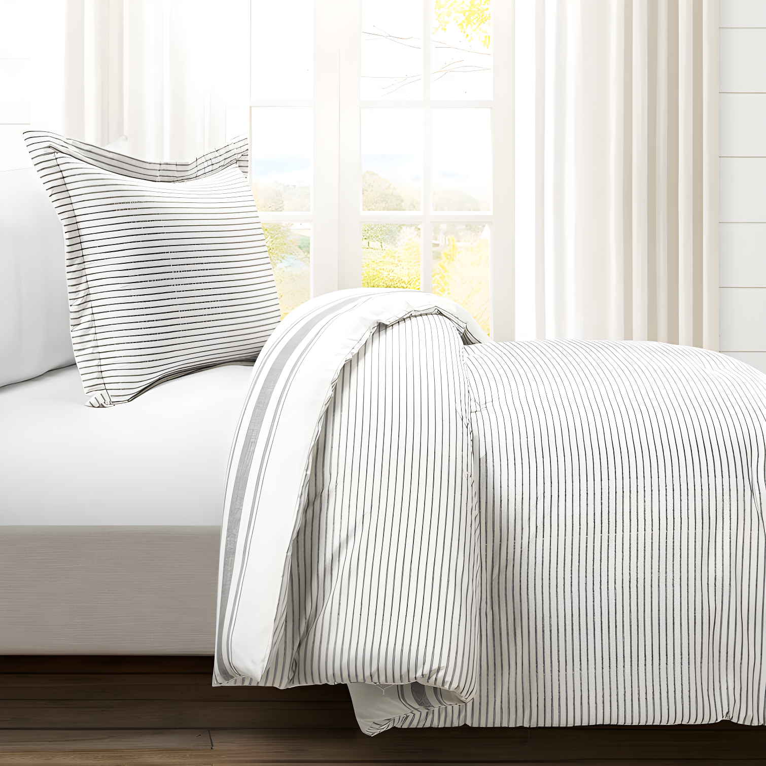 Farmhouse Standard Cotton Reversible Comforter Set