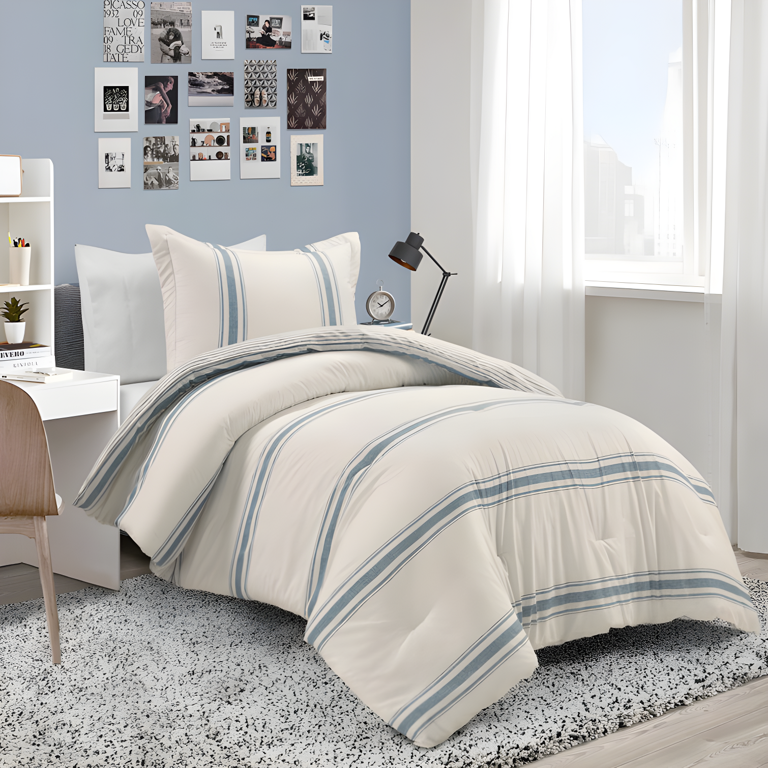Farmhouse Standard Cotton Reversible Comforter Set