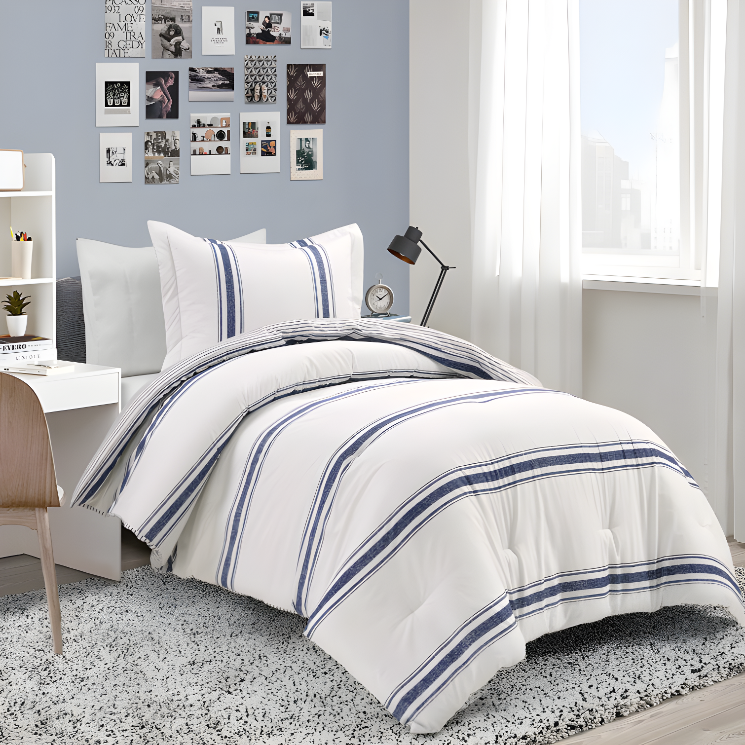 Farmhouse Standard Cotton Reversible Comforter Set