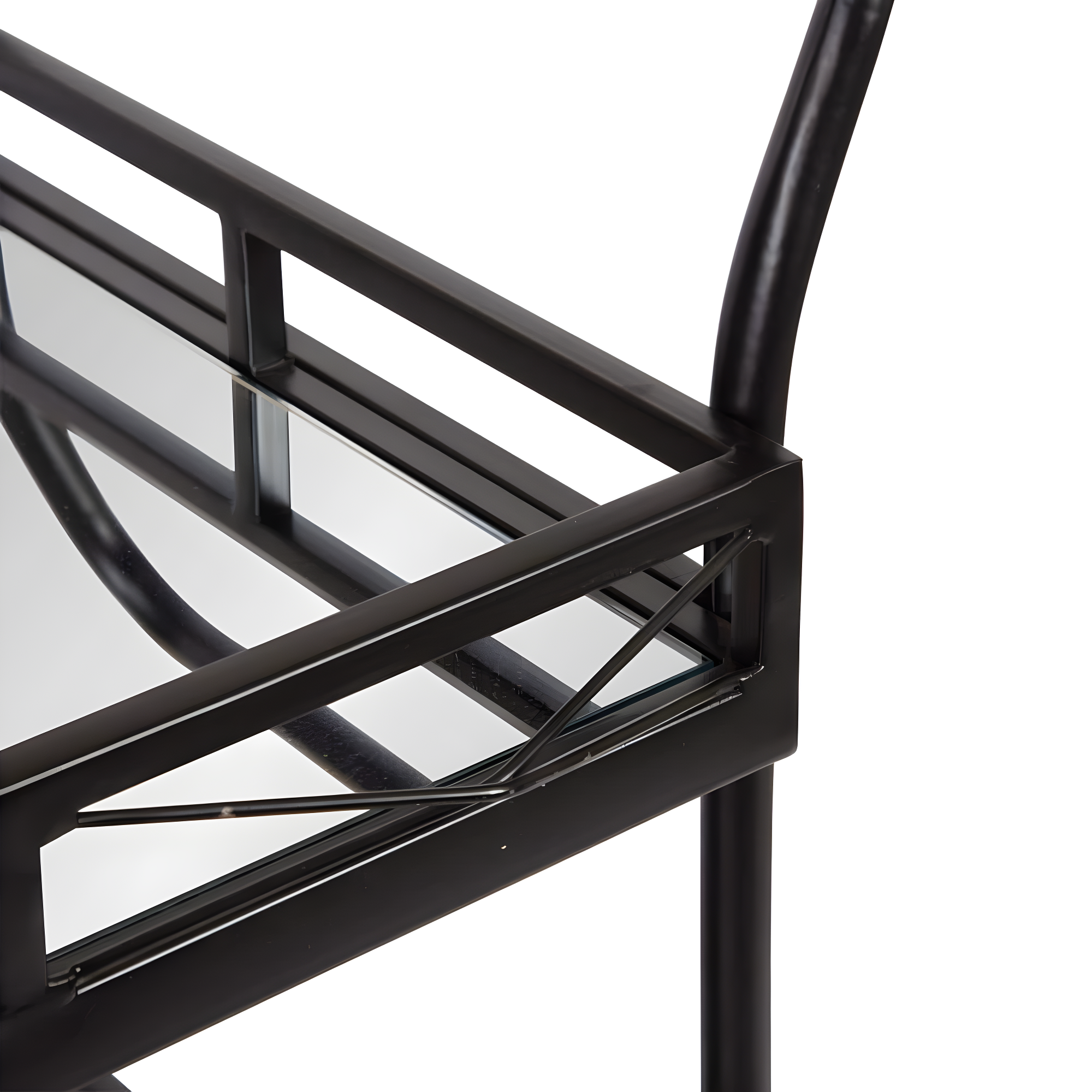 Kate and Laurel Ketia Rectangle Metal Bar Cart, 23x13x35, Black