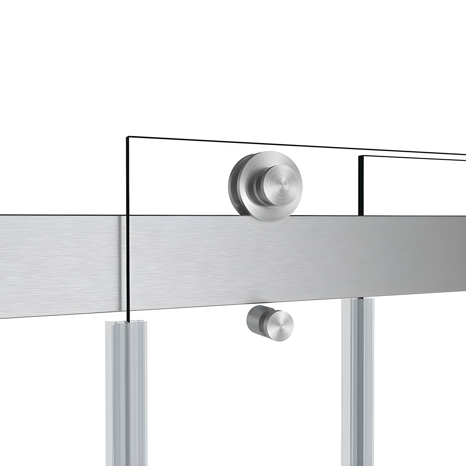 48" W x 35.8” D x 76" H Frameless Rectangle Sliding Shower Enclosure with Towel Bar