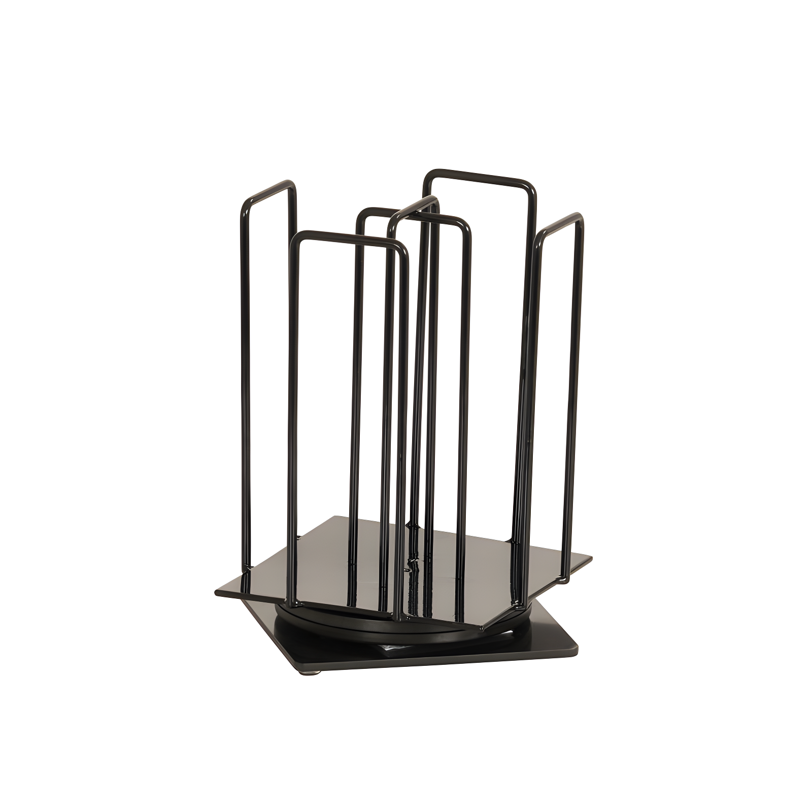 Iron Black 4-Section Revolving Ramekin and Lid Organizer
