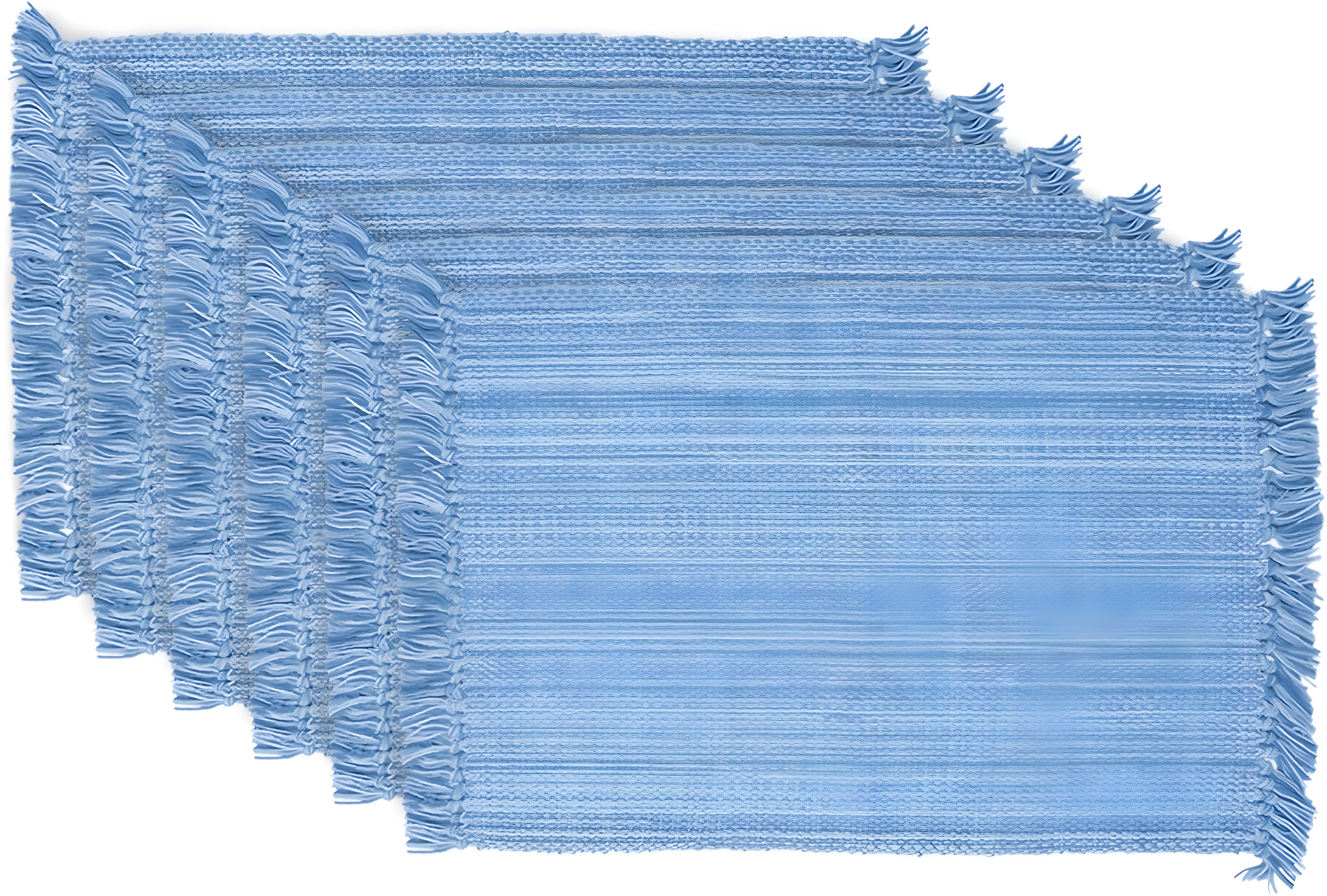 DII Variegated Light Blue Fringe Placemat (Set of 6)