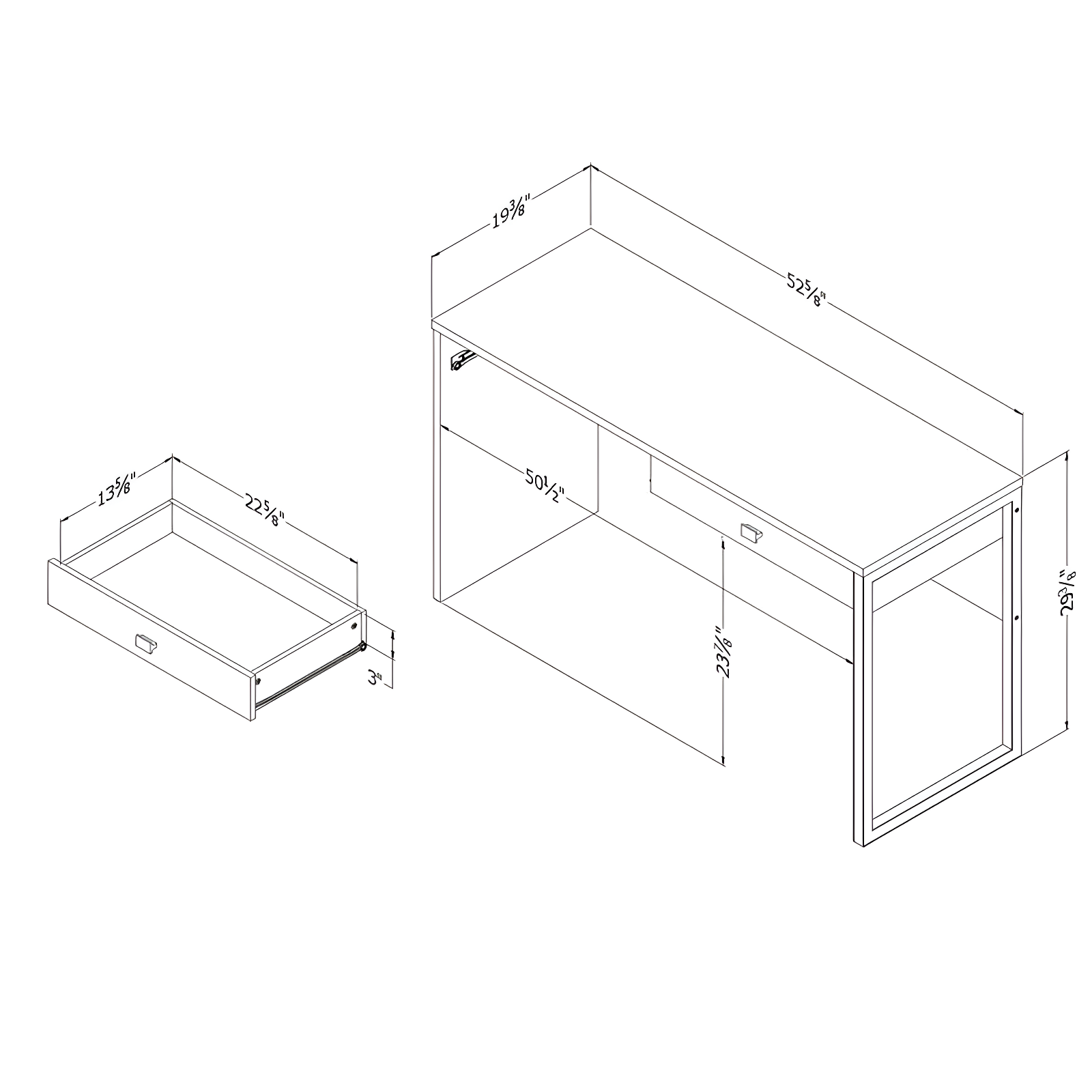 South Shore Interface Writing Desk