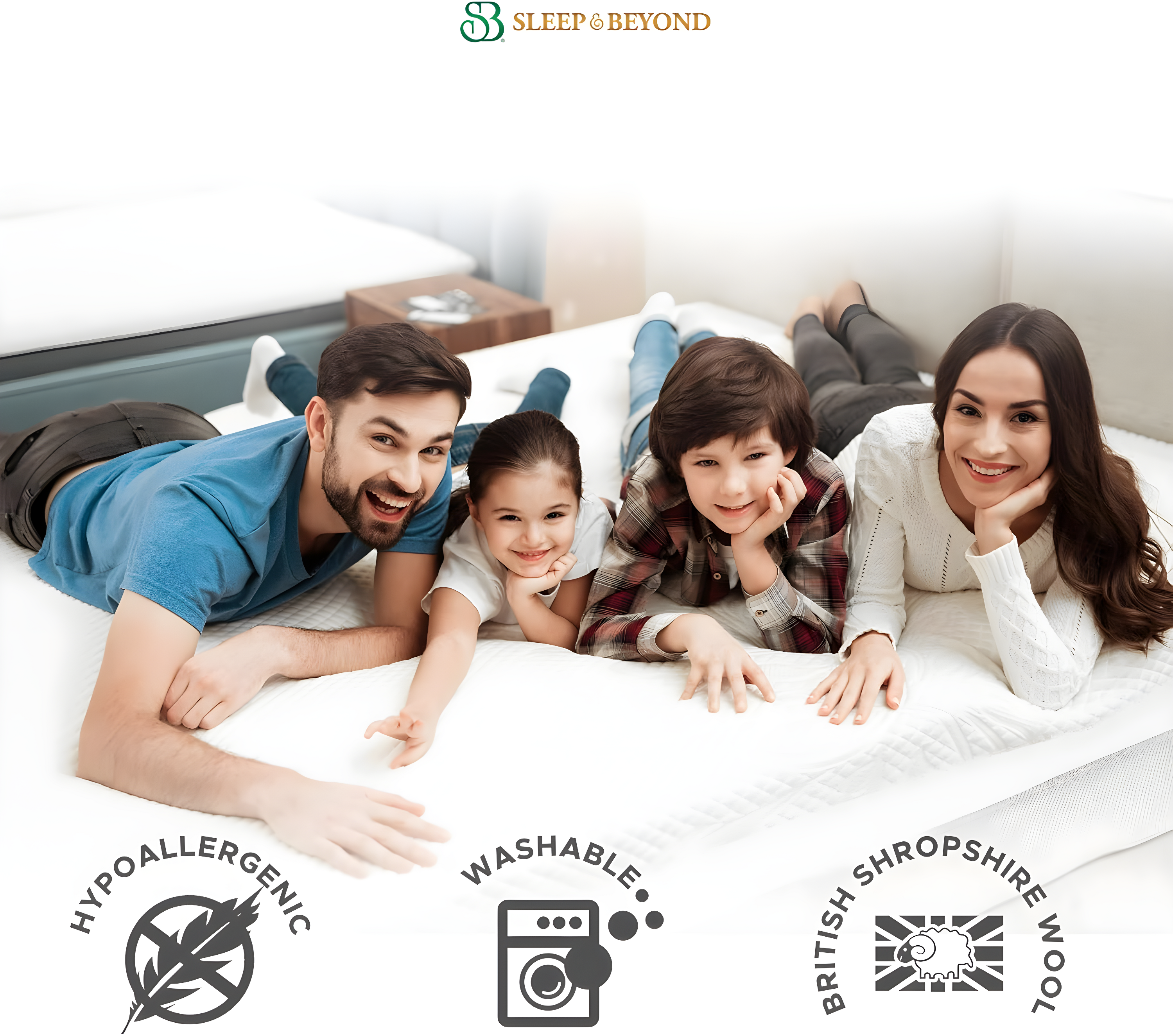 Sleep & Beyond myPad®, 100% Washable Wool Mattress Pad, Crib 28x5", 0.5in thick