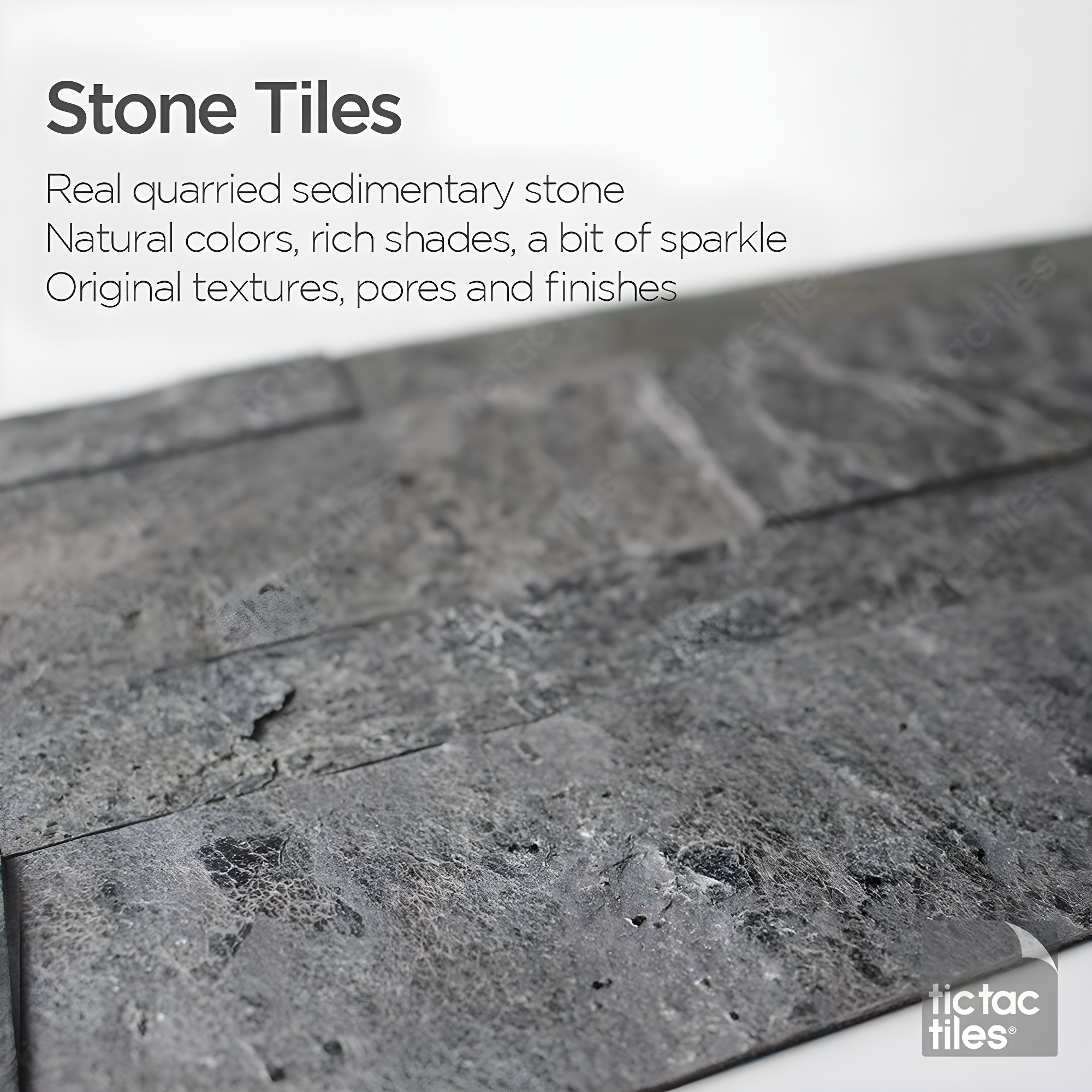 6'' W x 24'' L Natural Stone Peel and Stick Mosaic Tile