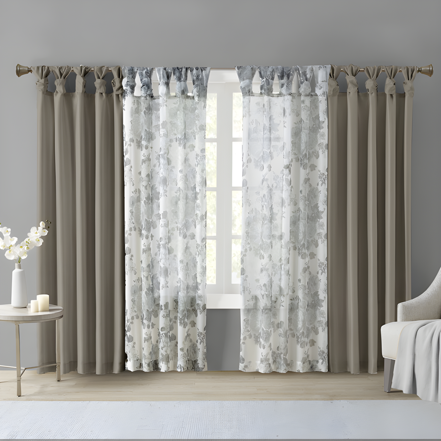 Madison Park Rivau Light-Filtering Single Curtain Panel