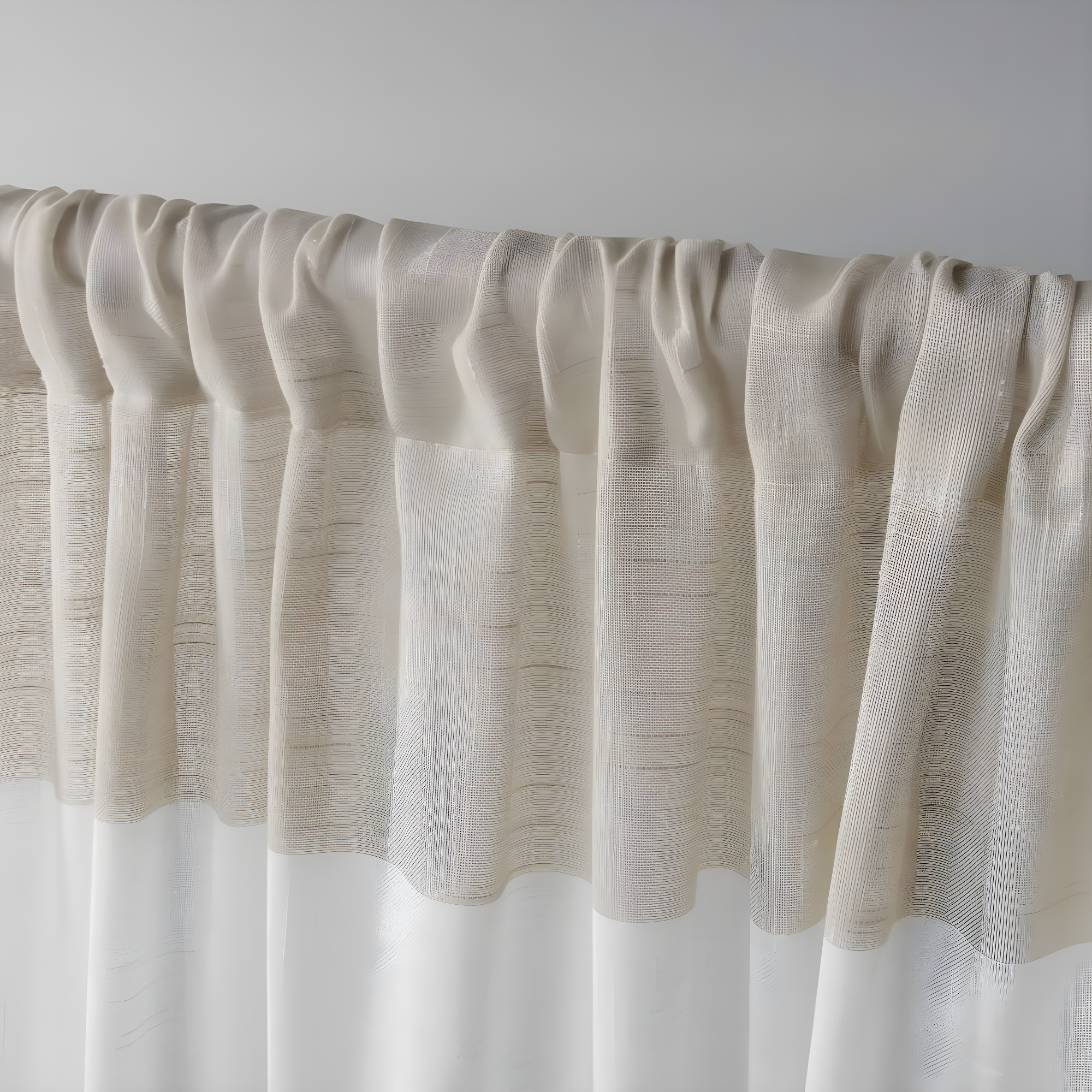 Set of 2 (84"x50") Darma Rod Pocket Window Curtain Panel Linen - Exclusive Home: Light Filtering, Modern Khaki Decor