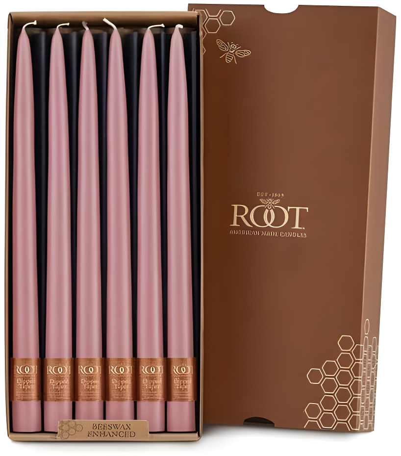 12 Piece Unscented Taper Candle Set