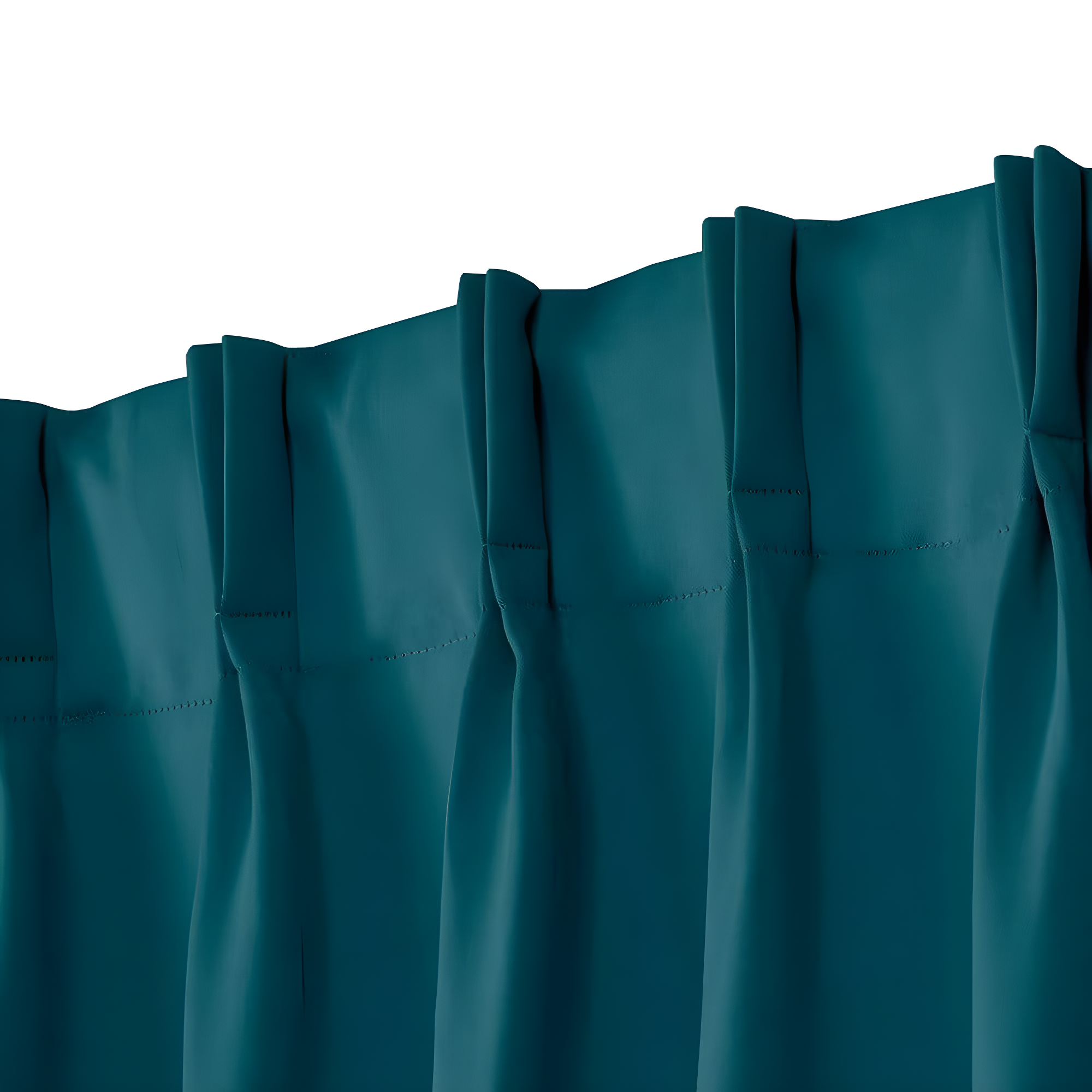 Set of 2 96"x52" Sateen Pinch Pleat Woven Blackout Back Tab Window Curtain Panel Teal - Exclusive Home