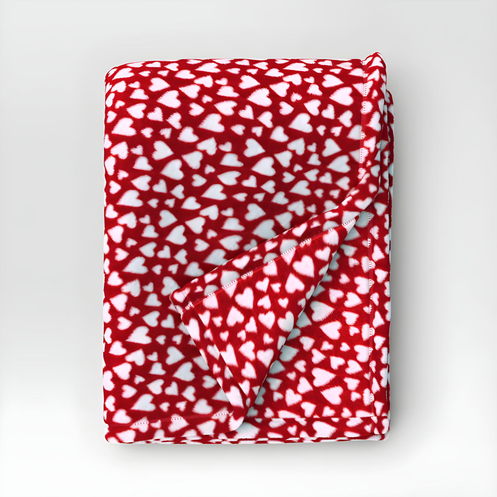 Recycled Poly Printed Paper Cut Hearts Plush Throw Pink/Red - Room Essentials™