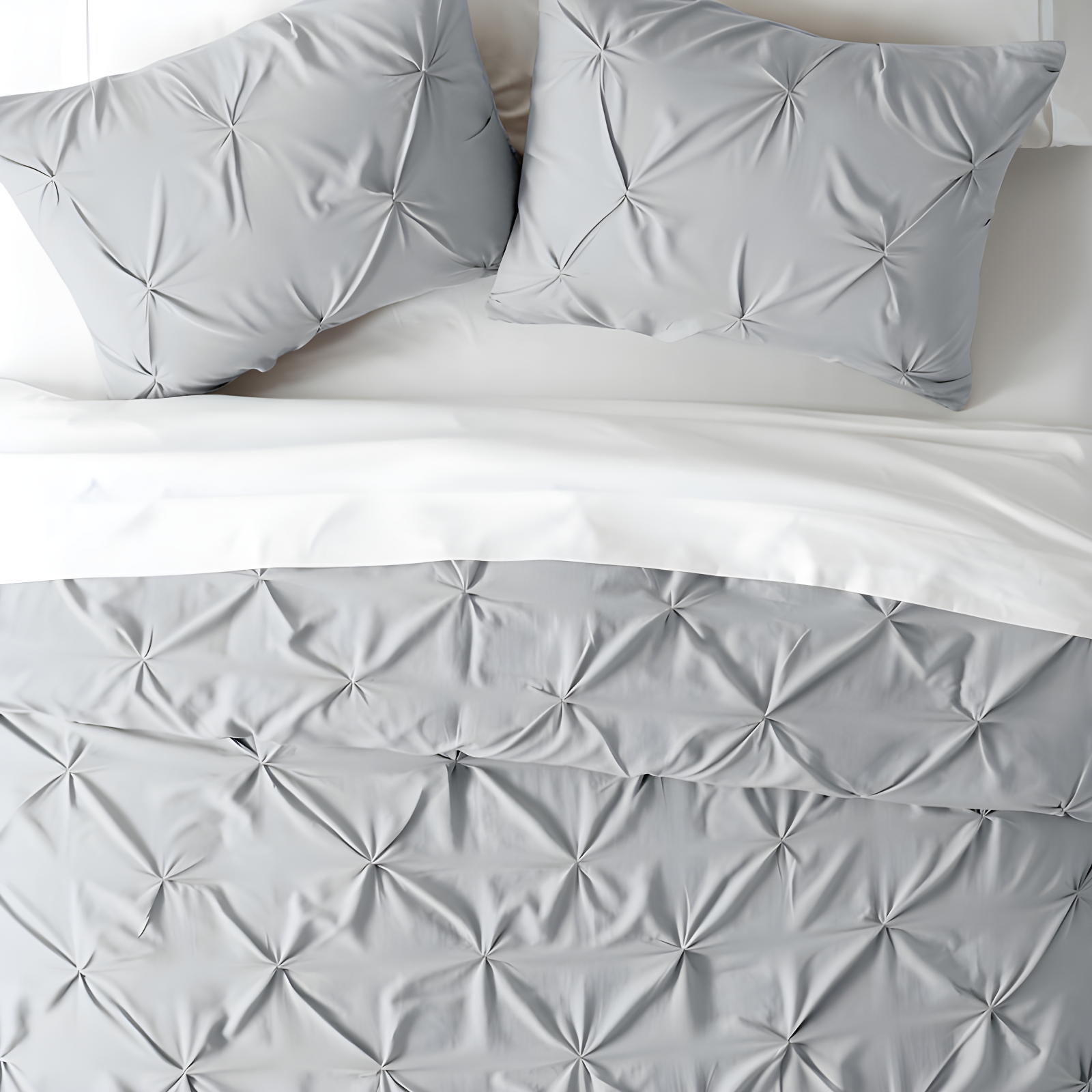 Becky Cameron Pinch Pleat Textured Duvet Cover Set