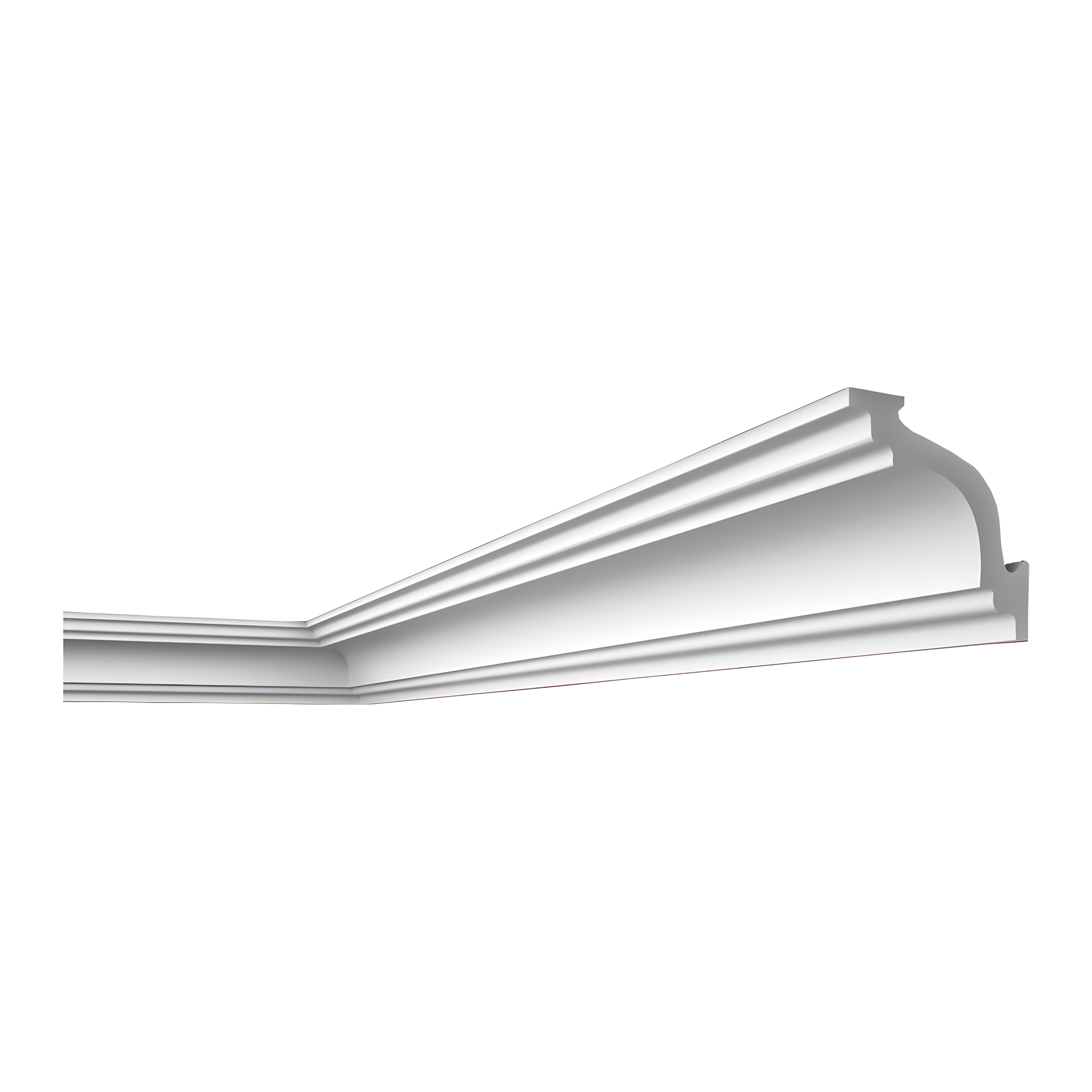 A La Maison Ceilings Ericka 78.5"L x 5.75"W x 4.09"H x 24.09"D Glue-Up Styrofoam Crown Molding 97.5 ln. ft. (Set of 15)