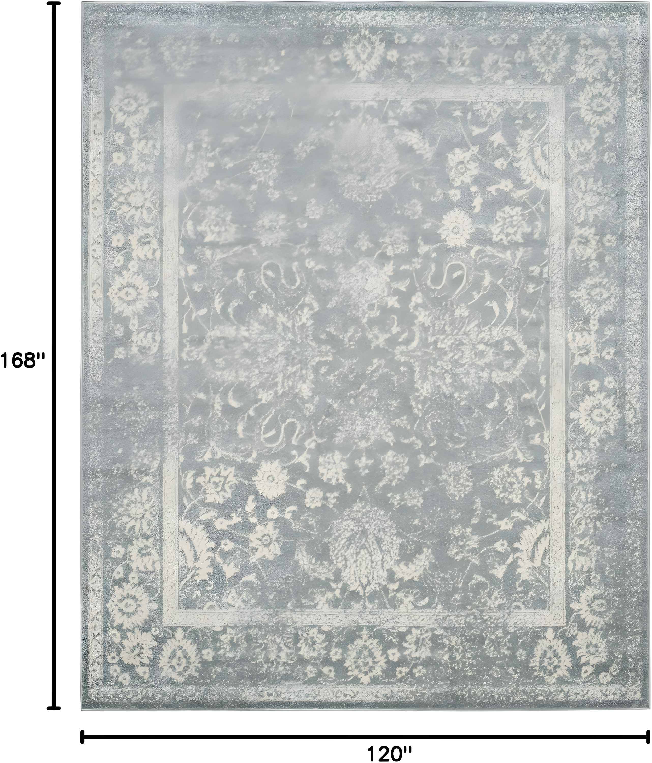 Adirondack ADR109 Machine Made Indoor Area Rug - Slate/Ivory - 10'x14' - Safavieh