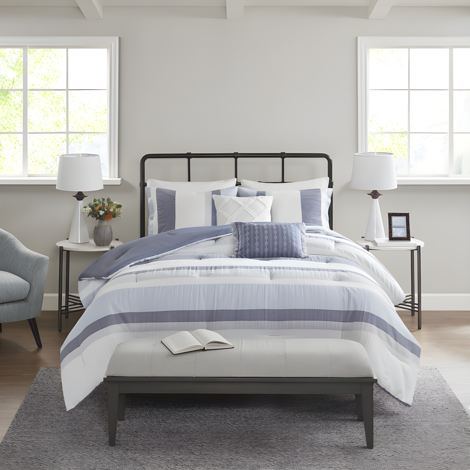 Madison Park Allegany 5 Piece Jacquard Comforter Set