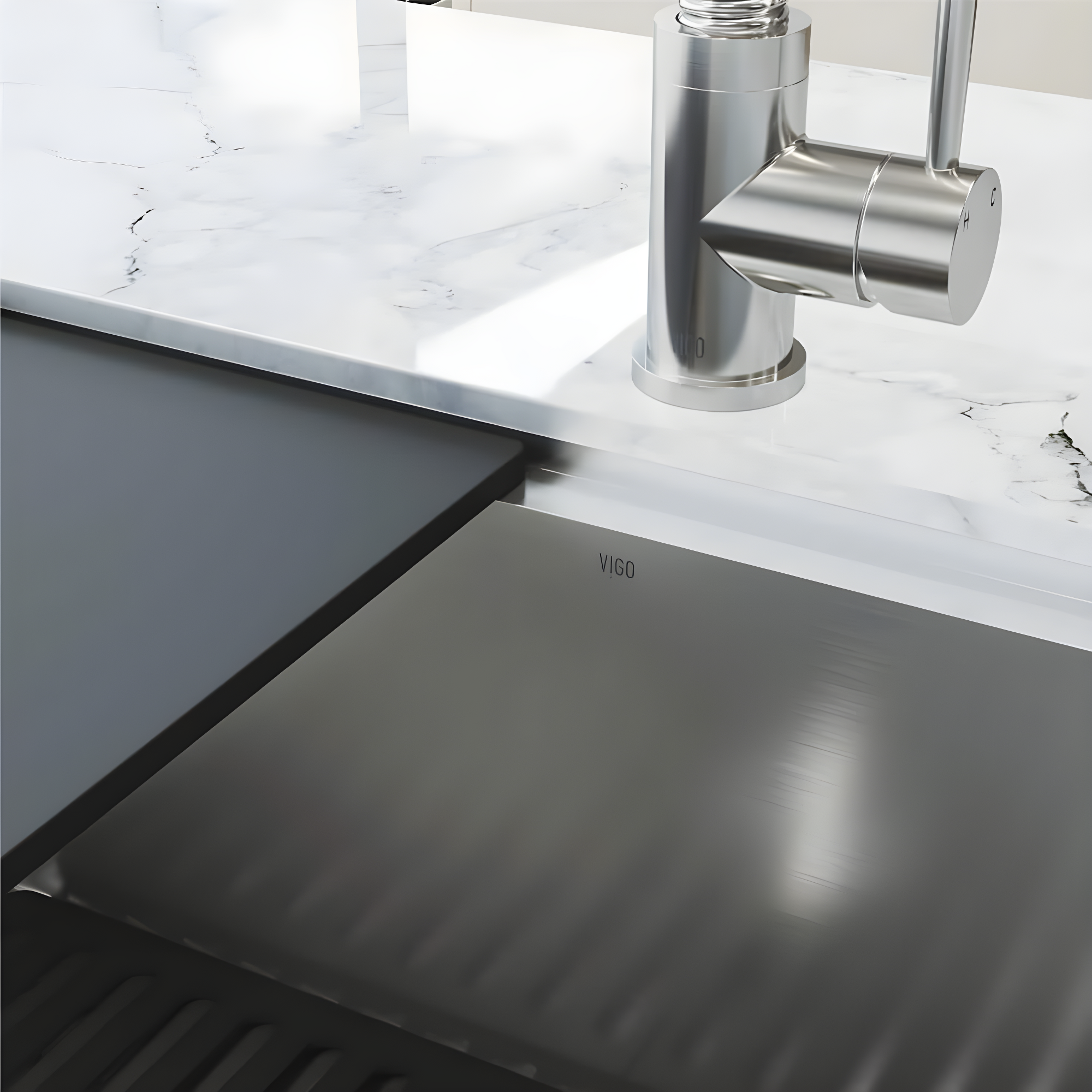 VIGO 30" Mercer Stainless Steel Undermount Kitchen Sink with Accessories