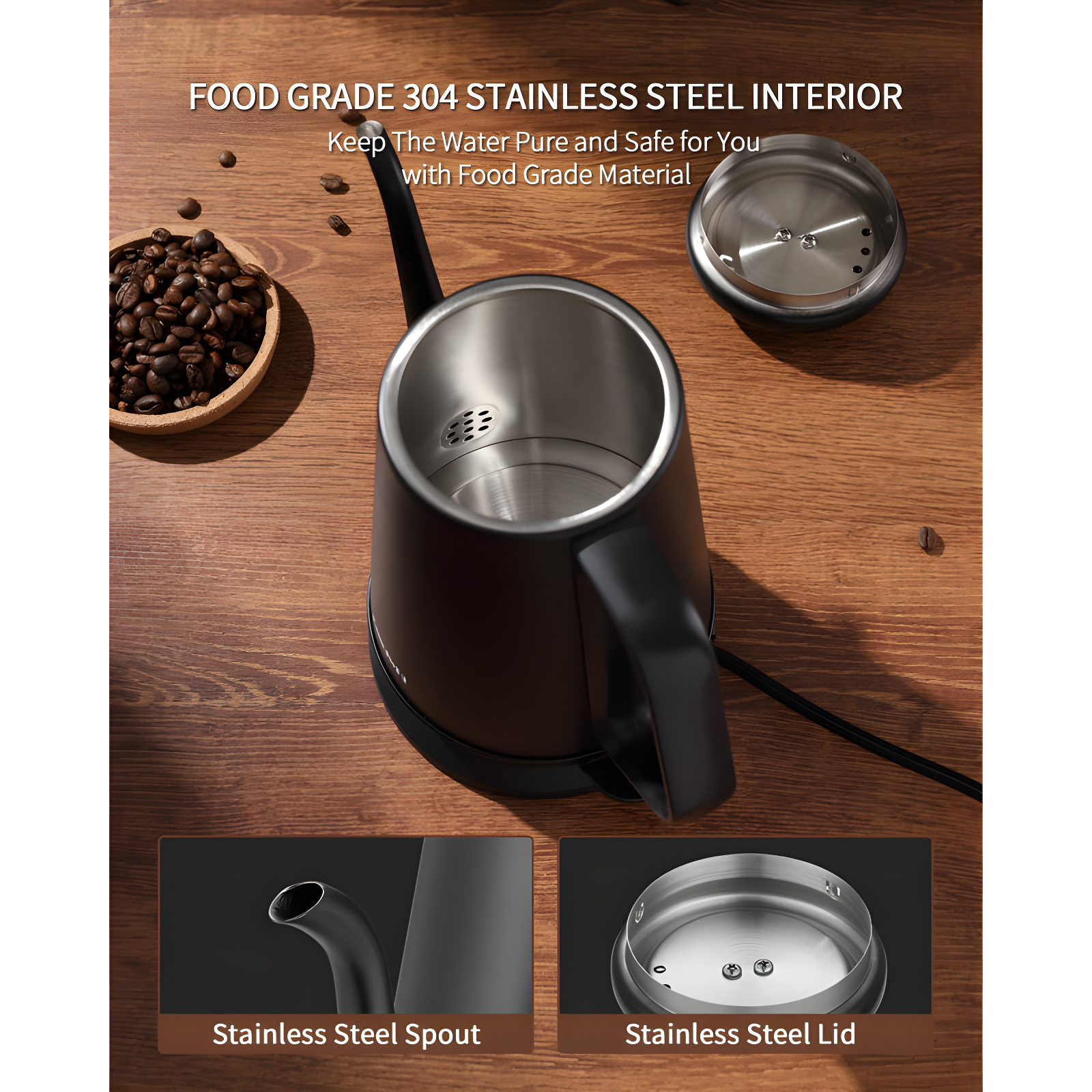 SEGUIRA SEGUIRA Stainless Steel Electric Tea Kettle