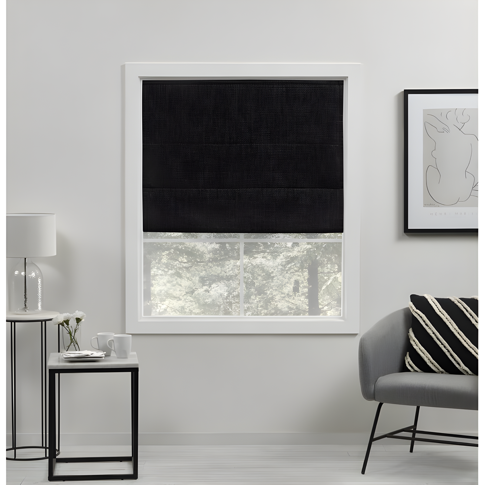 Amalgamated Textiles Exclusive Home Acadia 100% Blackout Roman Shade