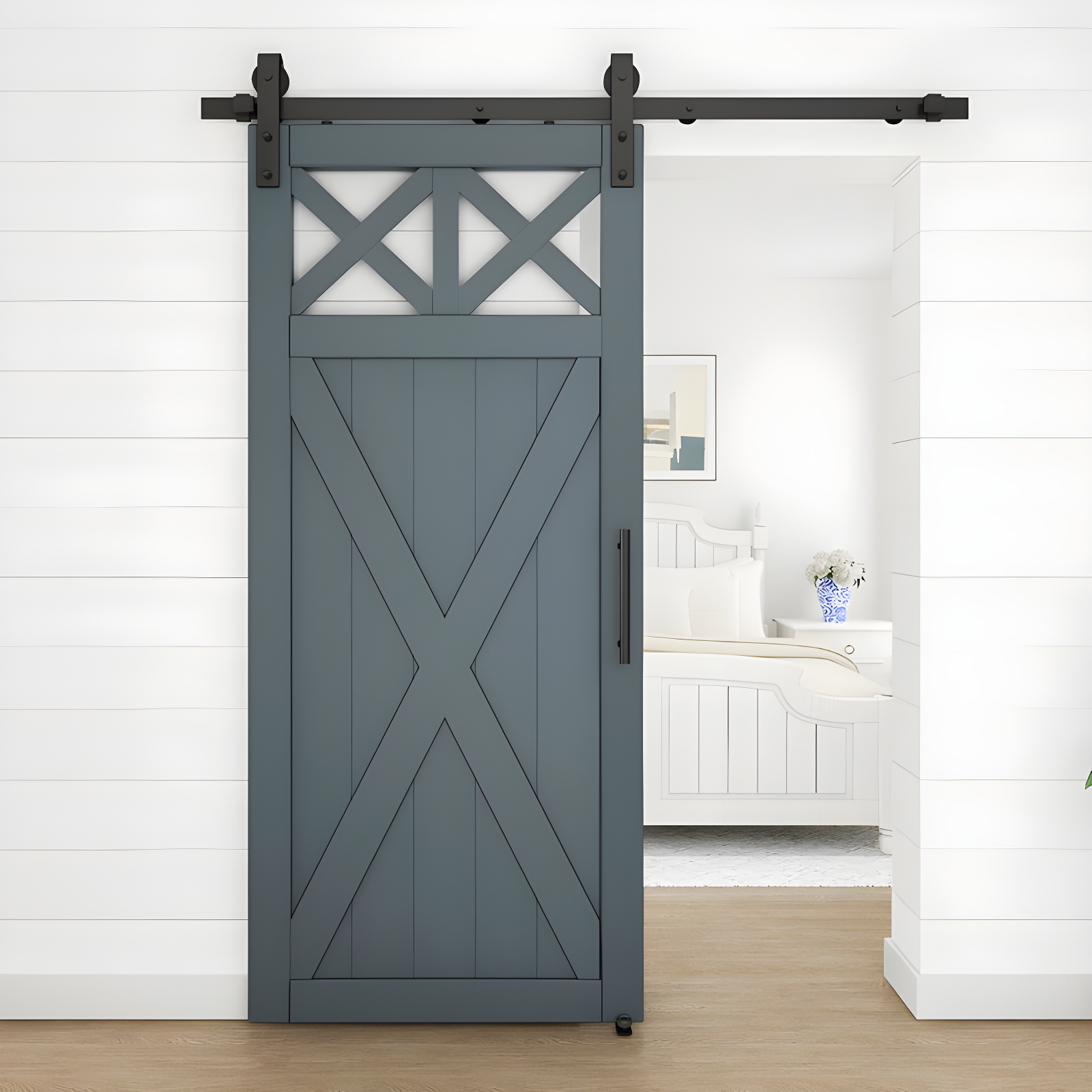 National Hardware 72" Designer Interior Barn Door Kit with Soft Close
