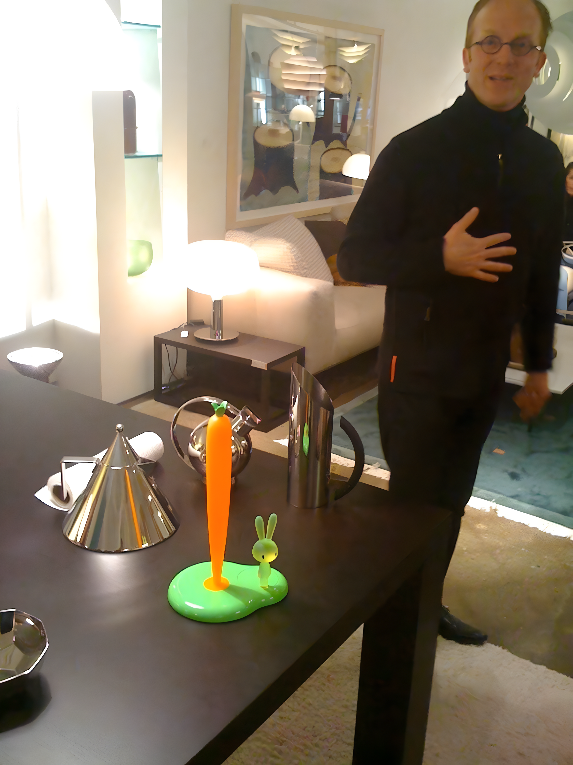 Alessi | Bunny & Carrot ASG42/H R - Design Kitchen Roll Holder, Thermoplastic Resin, White