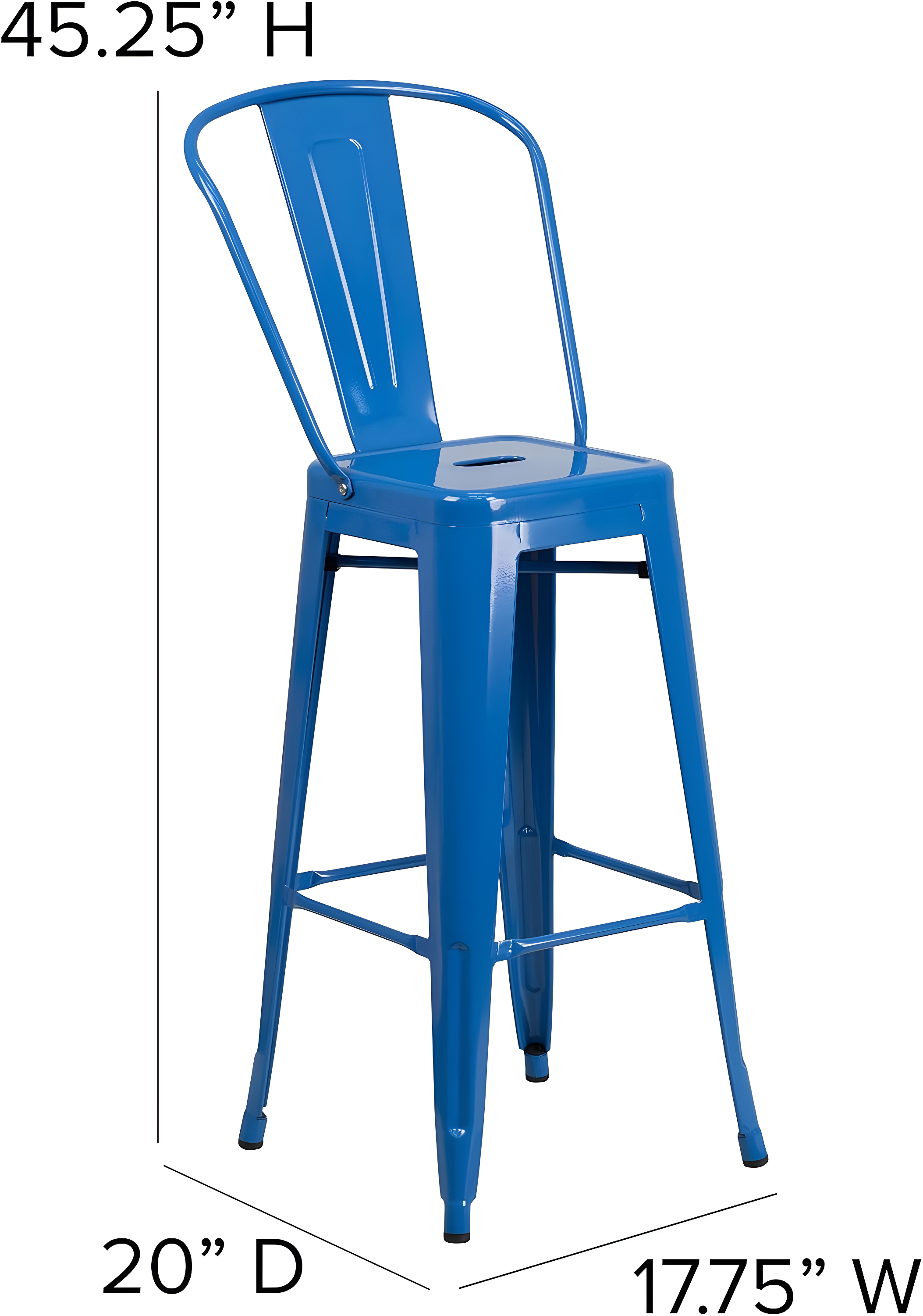 Flash Furniture Metal Outdoor Stool
