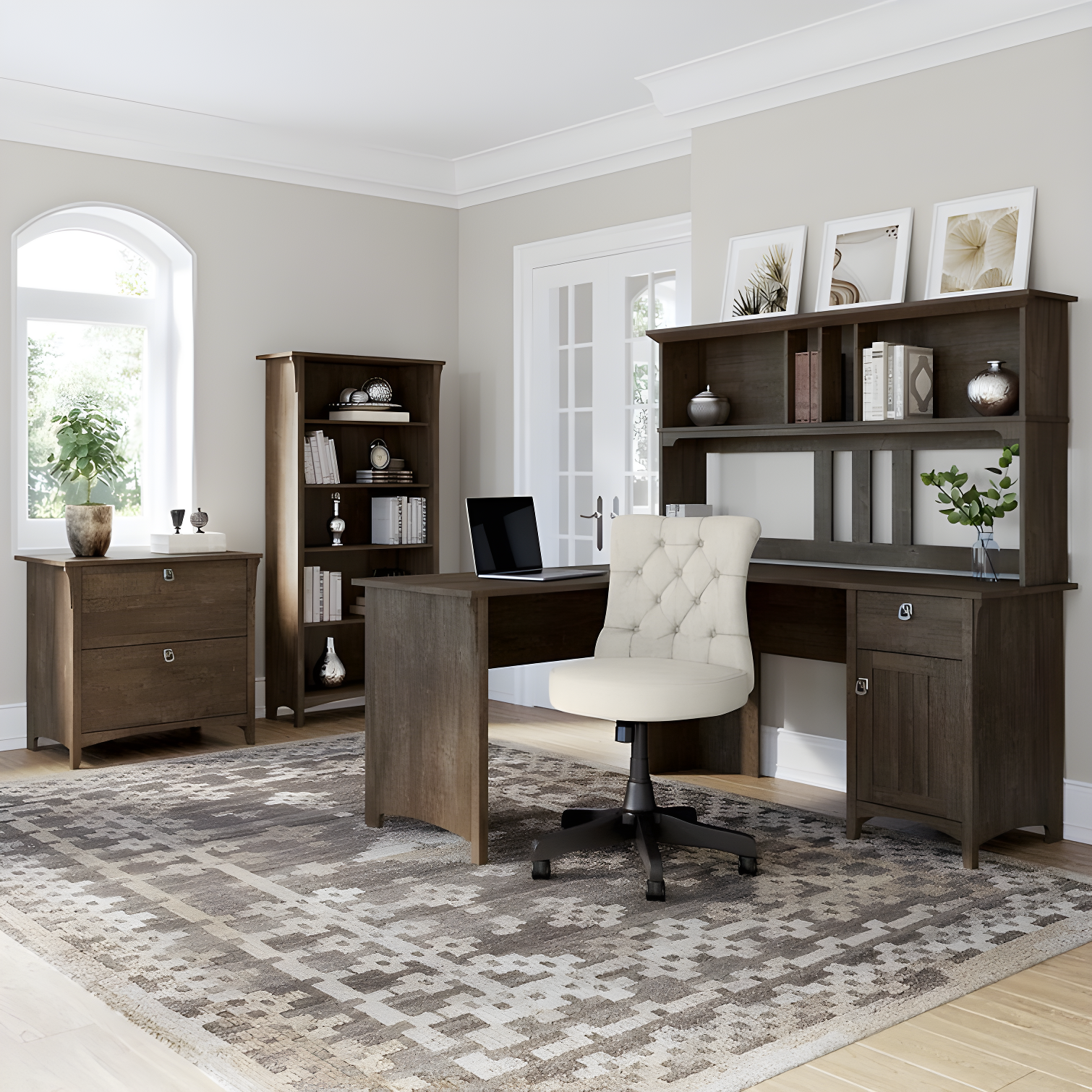 Khadesha 5 Shelf 63" Standard Bookcase