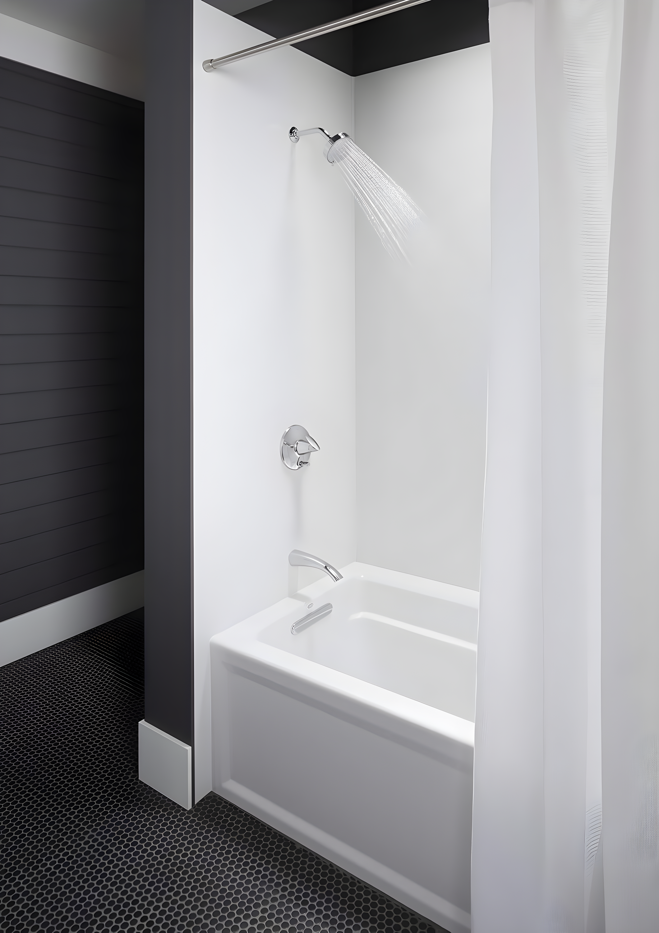 Archer® 60" x 32" Acrylic Alcove Soaking Bathtub with Comfort Depth