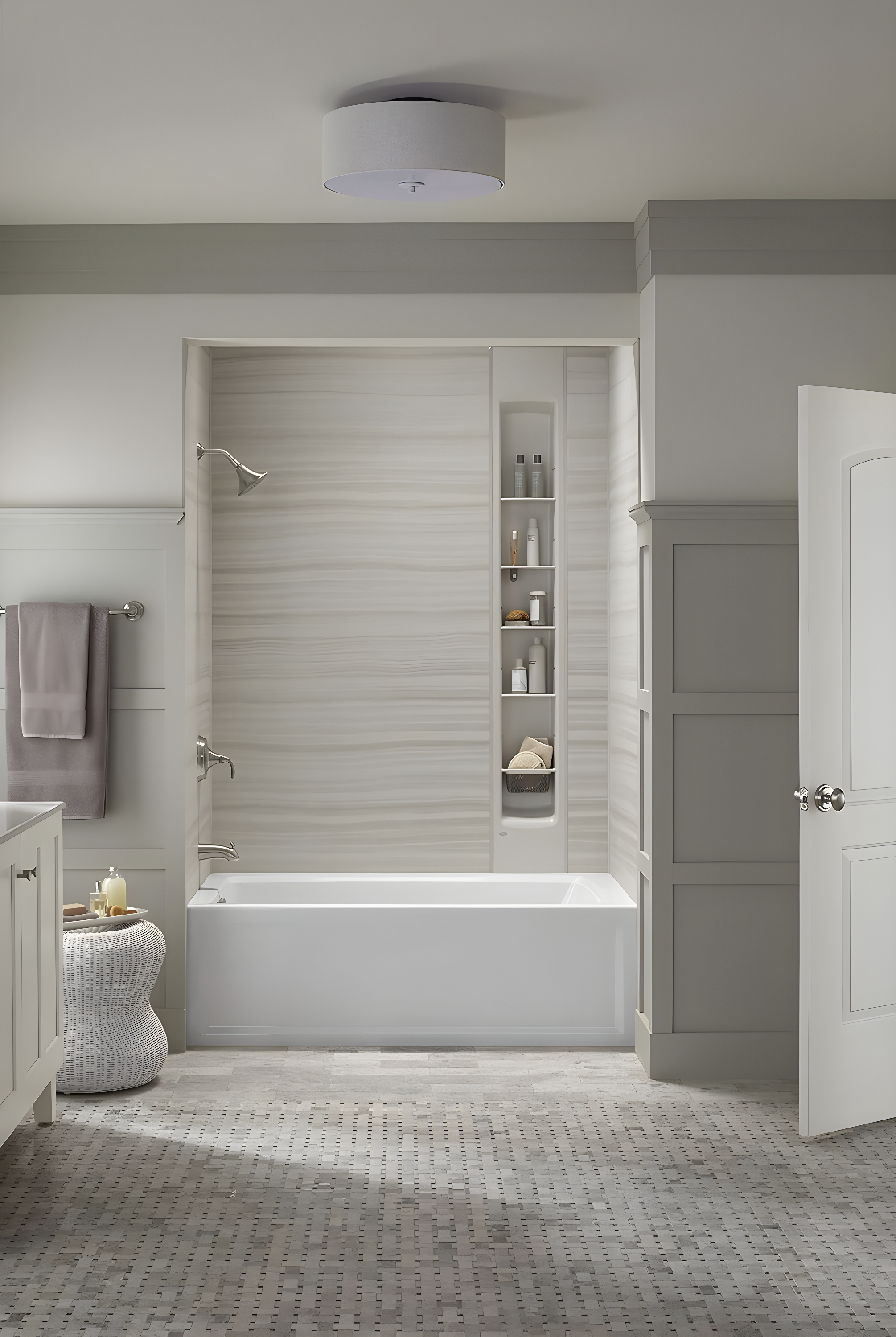 Archer® 60" x 32" Acrylic Alcove Soaking Bathtub with Comfort Depth