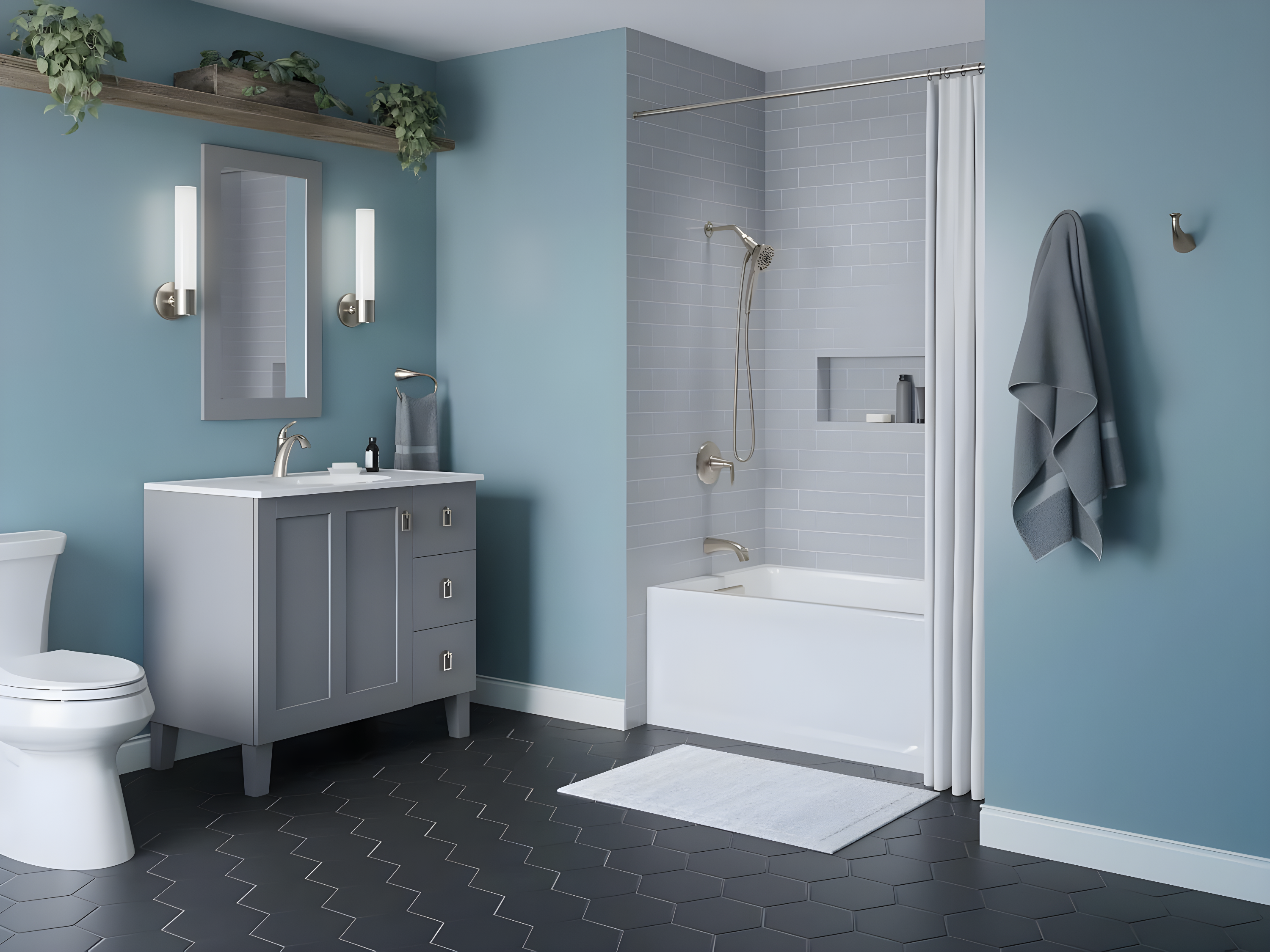 Archer® 60" x 32" Acrylic Alcove Soaking Bathtub with Comfort Depth