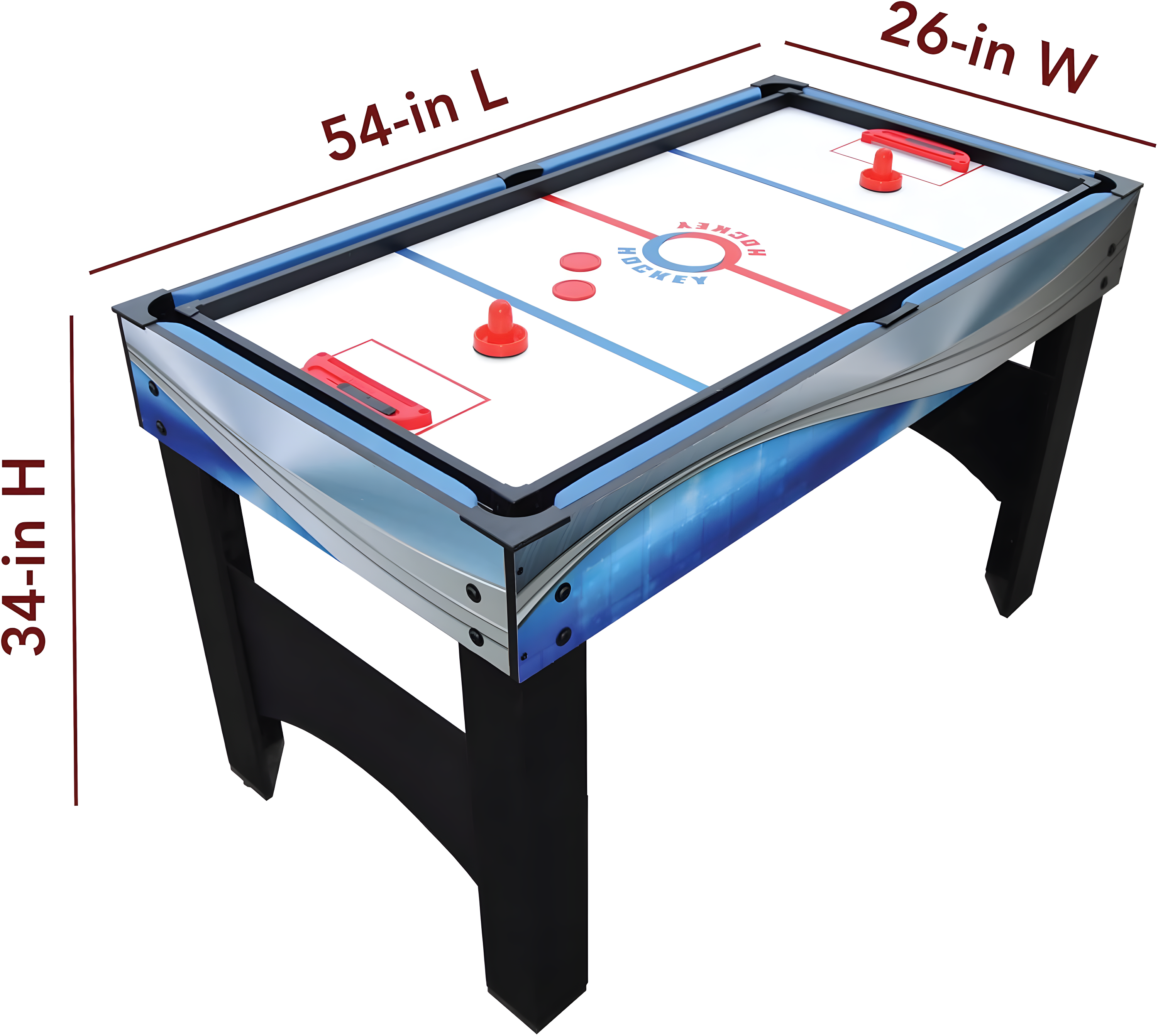 Hathaway Matrix 7-in-1 Multi-Game Table with Foosball, Pool, Tennis, 54-in