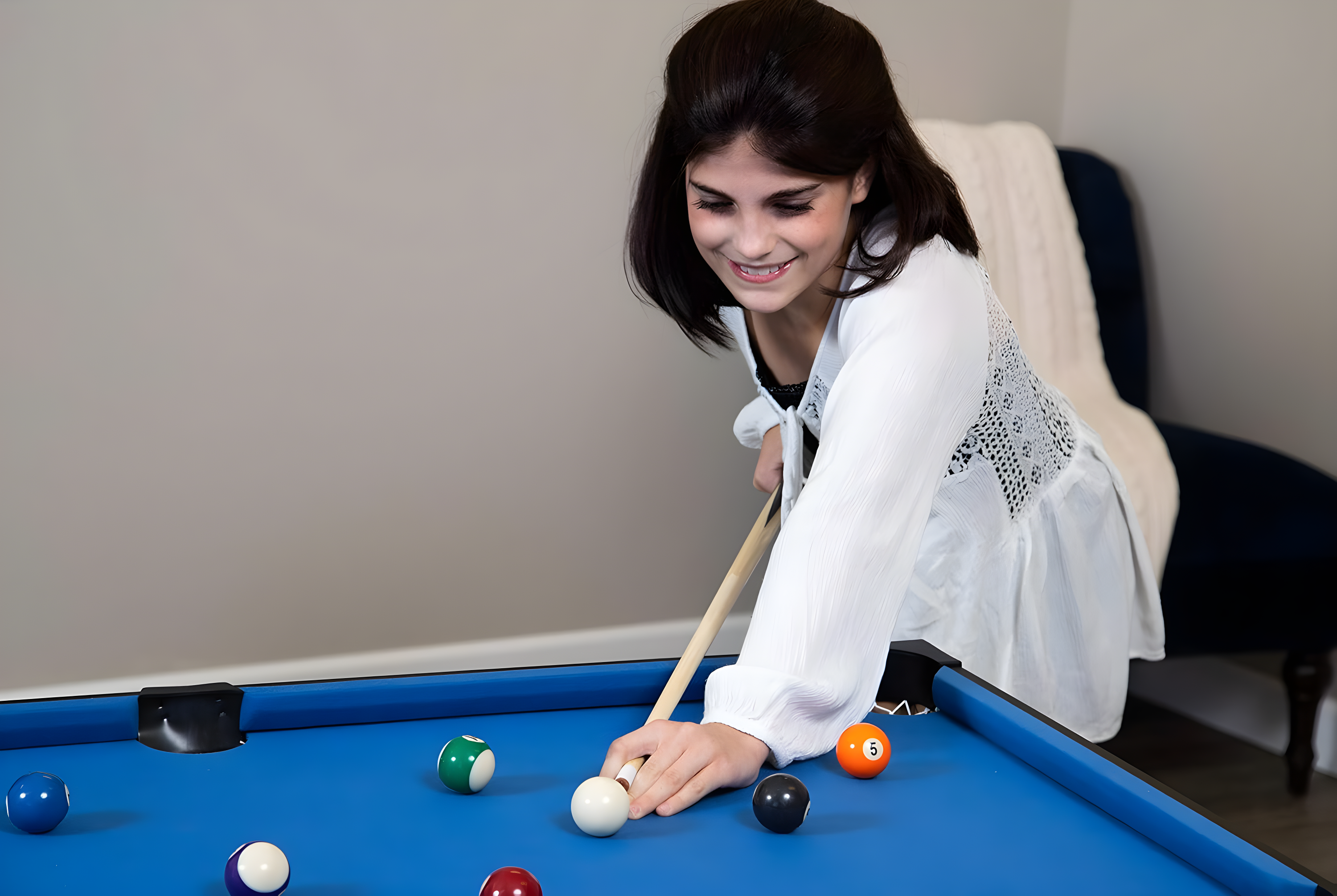 Hathaway Matrix 7-in-1 Multi-Game Table with Foosball, Pool, Tennis, 54-in