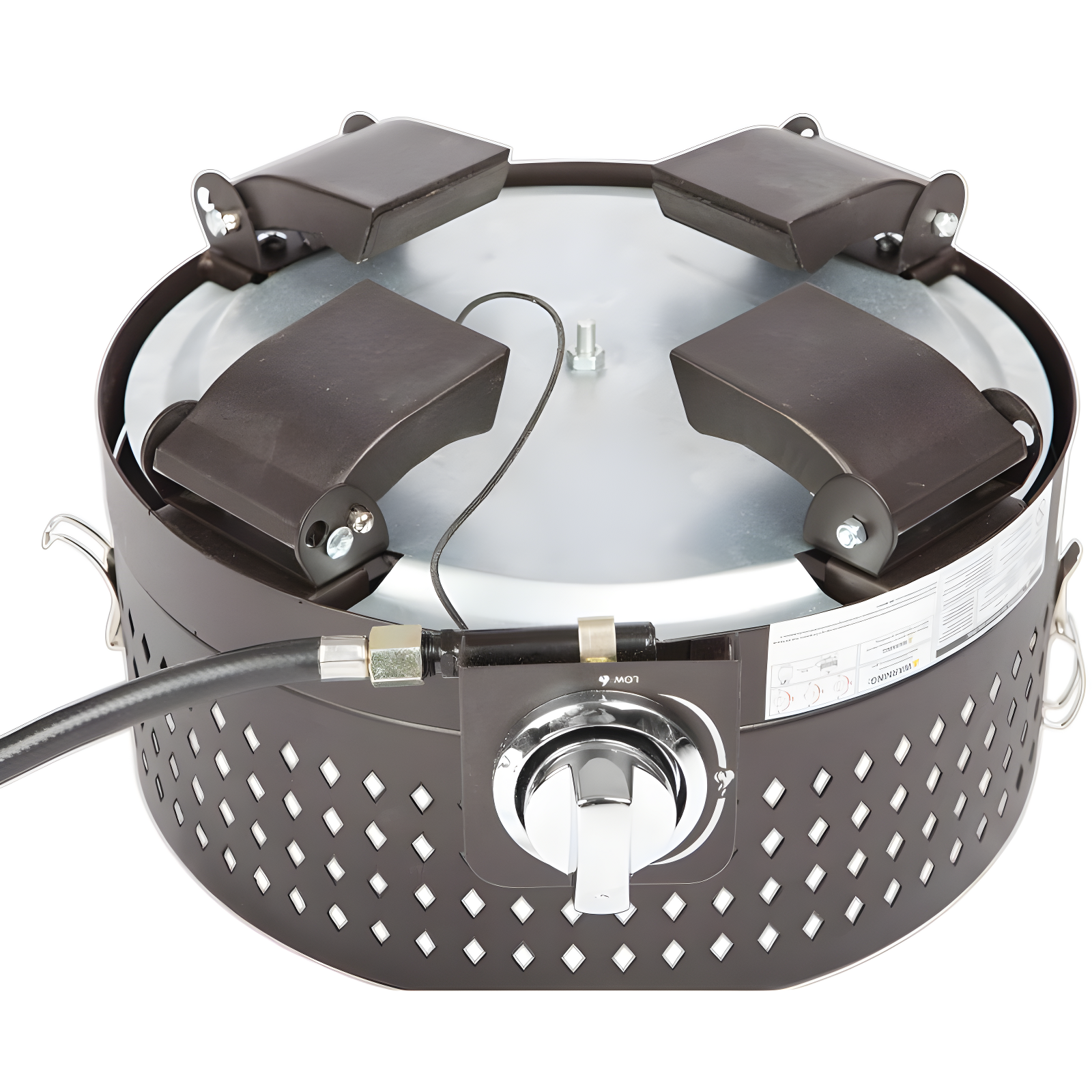 Fire Sense 62133 Sporty Campfire Portable Fire Pit LPG Gas 60,000 BTU Outdoor Firepit Includes Propane Stand Included - Dark Bronze - Round - 15"