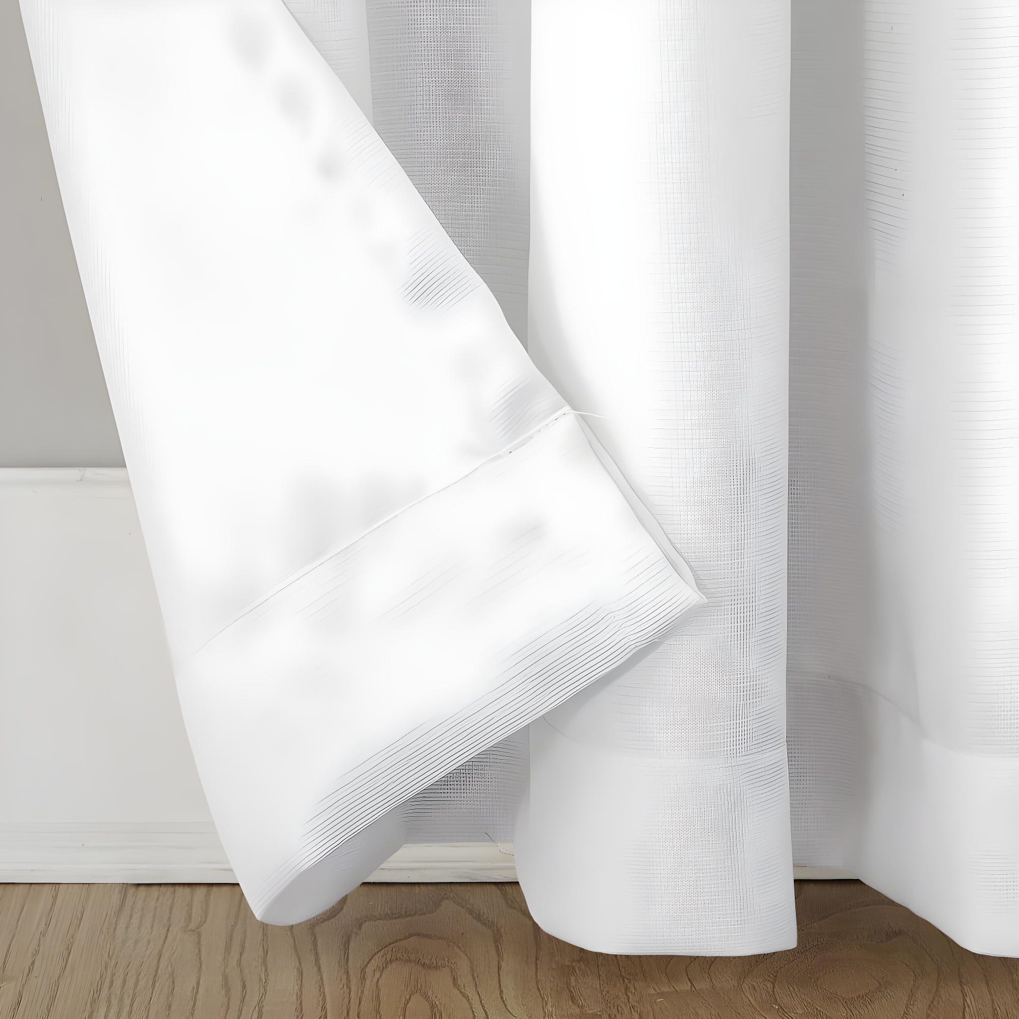 84"x40" Sora Casual Textured Light Filtering Grommet Top Curtain Panel White - No. 918