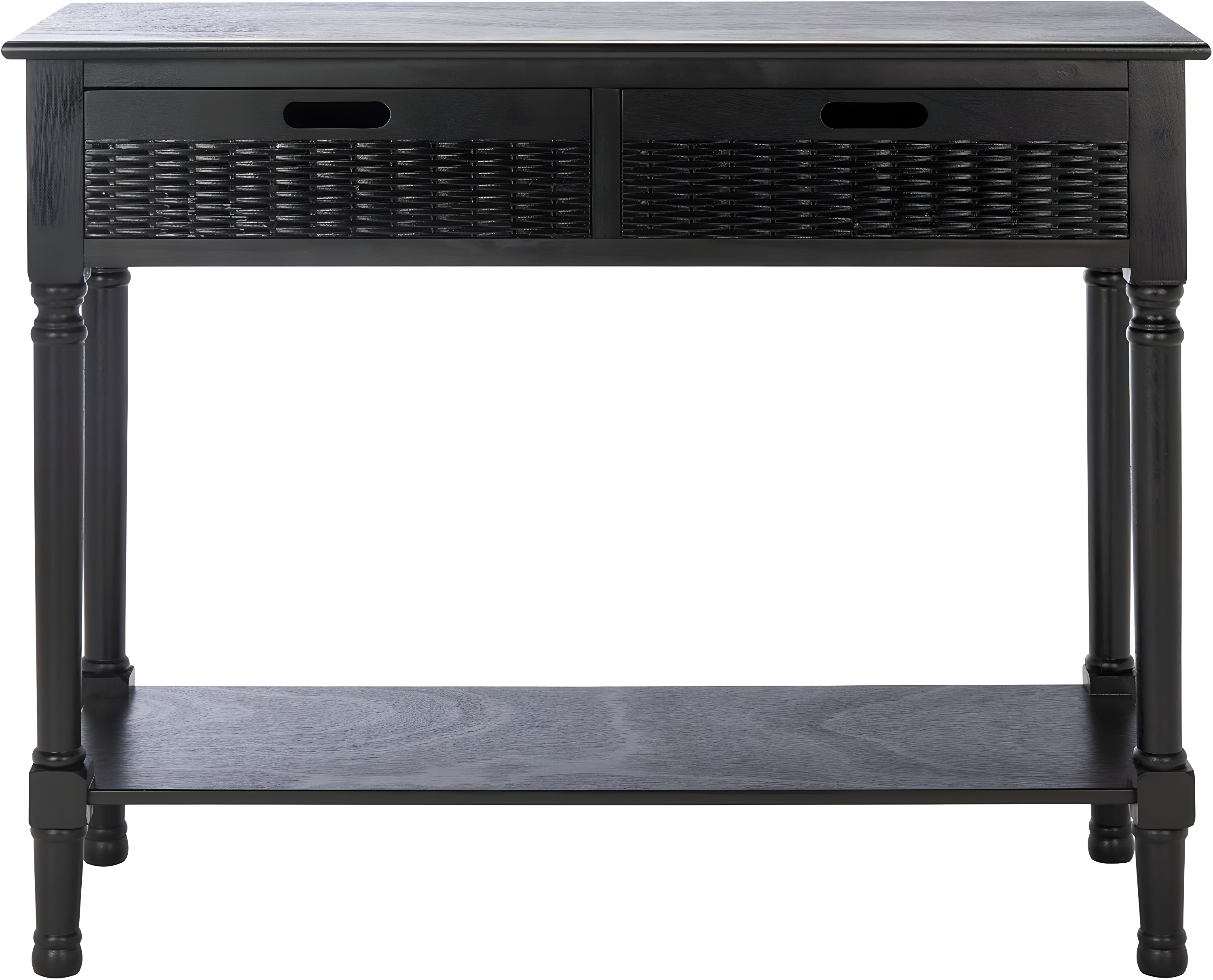 Landers 2 Drawer Console Table - CNS5710B - Black - Safavieh