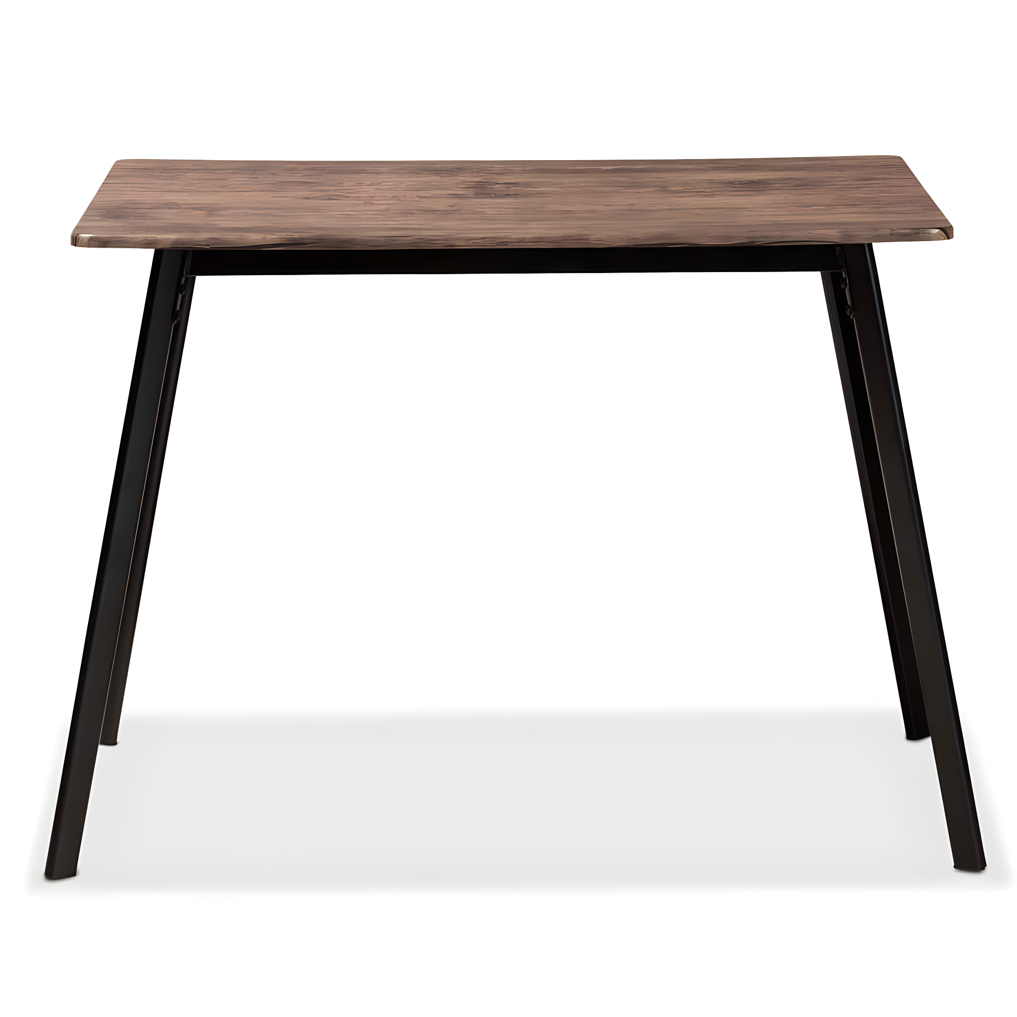 Calder Wood and Metal Dining Table Walnut Brown/Black - Baxton Studio