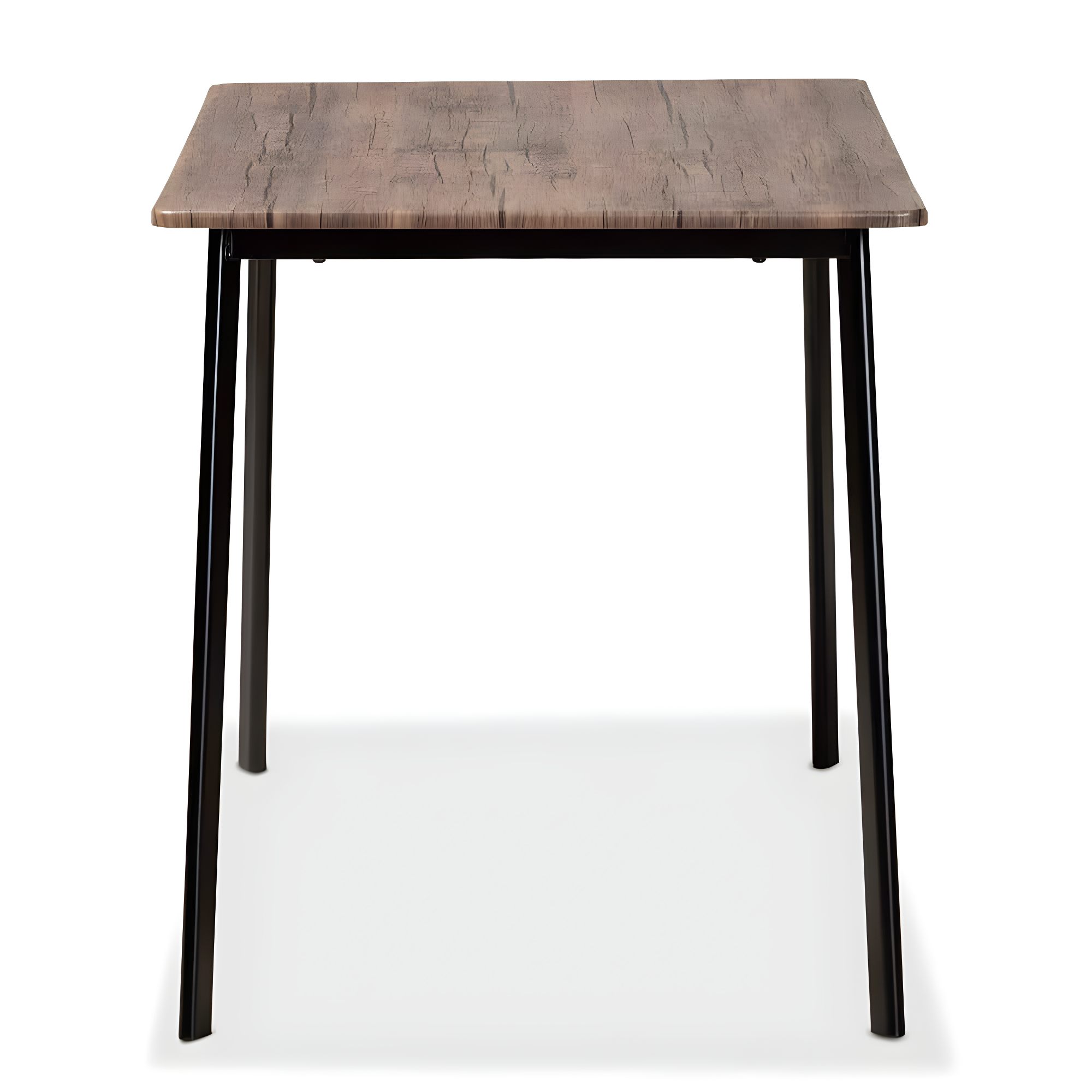 Calder Wood and Metal Dining Table Walnut Brown/Black - Baxton Studio