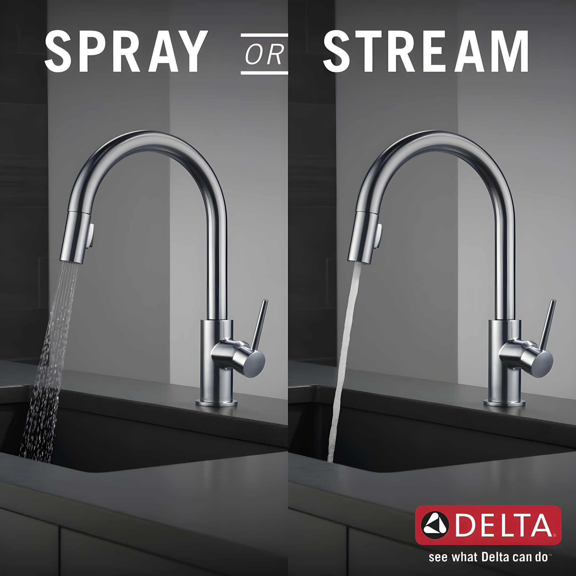 Trinsic Pull Down Sprayer Kitchen Sink Faucet, Single Handle Kitchen Faucet
