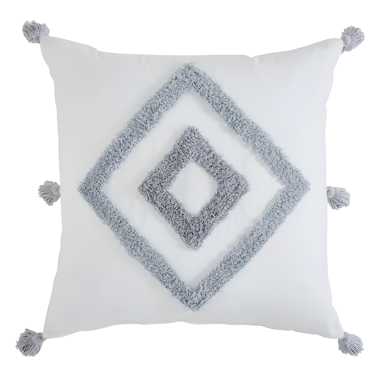 VCNY Tufted 20" x 20" Boho Diamond Cotton Decorative Pillow
