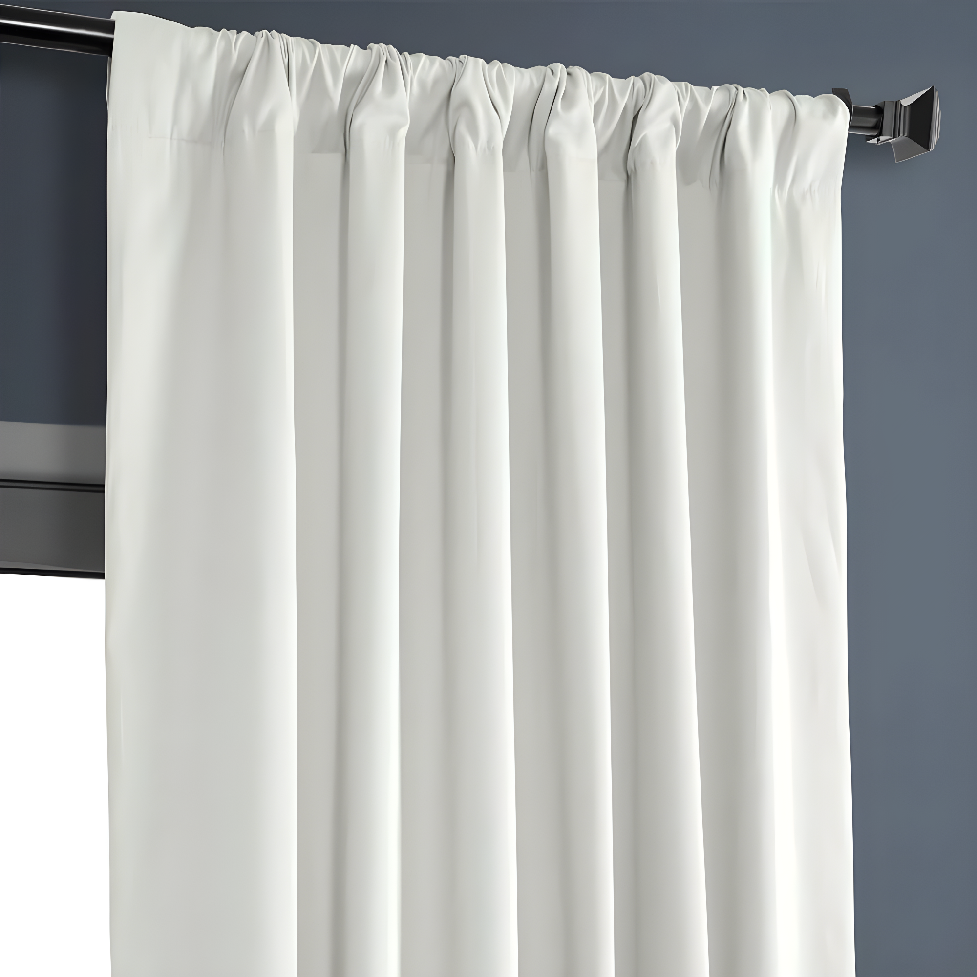 Fresh Popcorn Solid Cotton Blackout Curtain (1 Panel), Fresh Popcorn, 50W X 96L