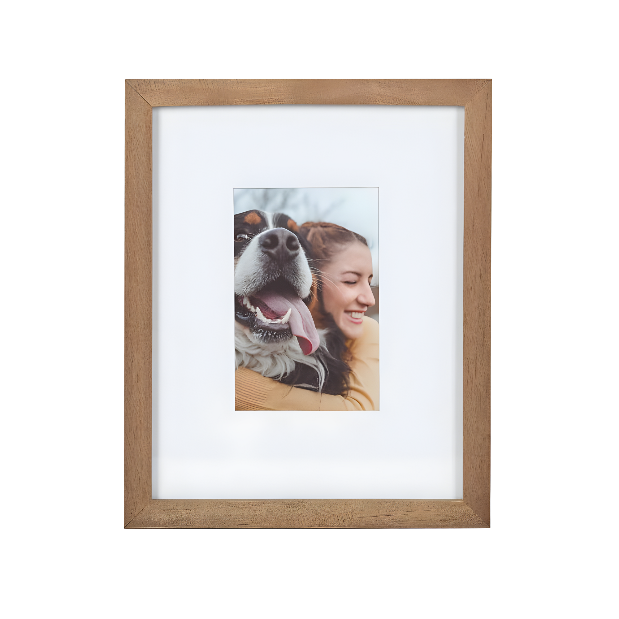 Kate and Laurel Gallery Transitional Frame Set, Set of 5, Rustic Brown, Sophisticated Picture Frame Collage With Multiple Sizes Included