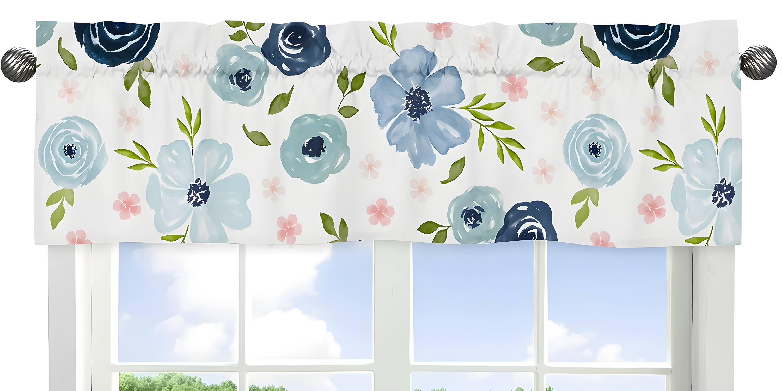 Sweet Jojo Designs Floral Tailored 54'' Window Valance