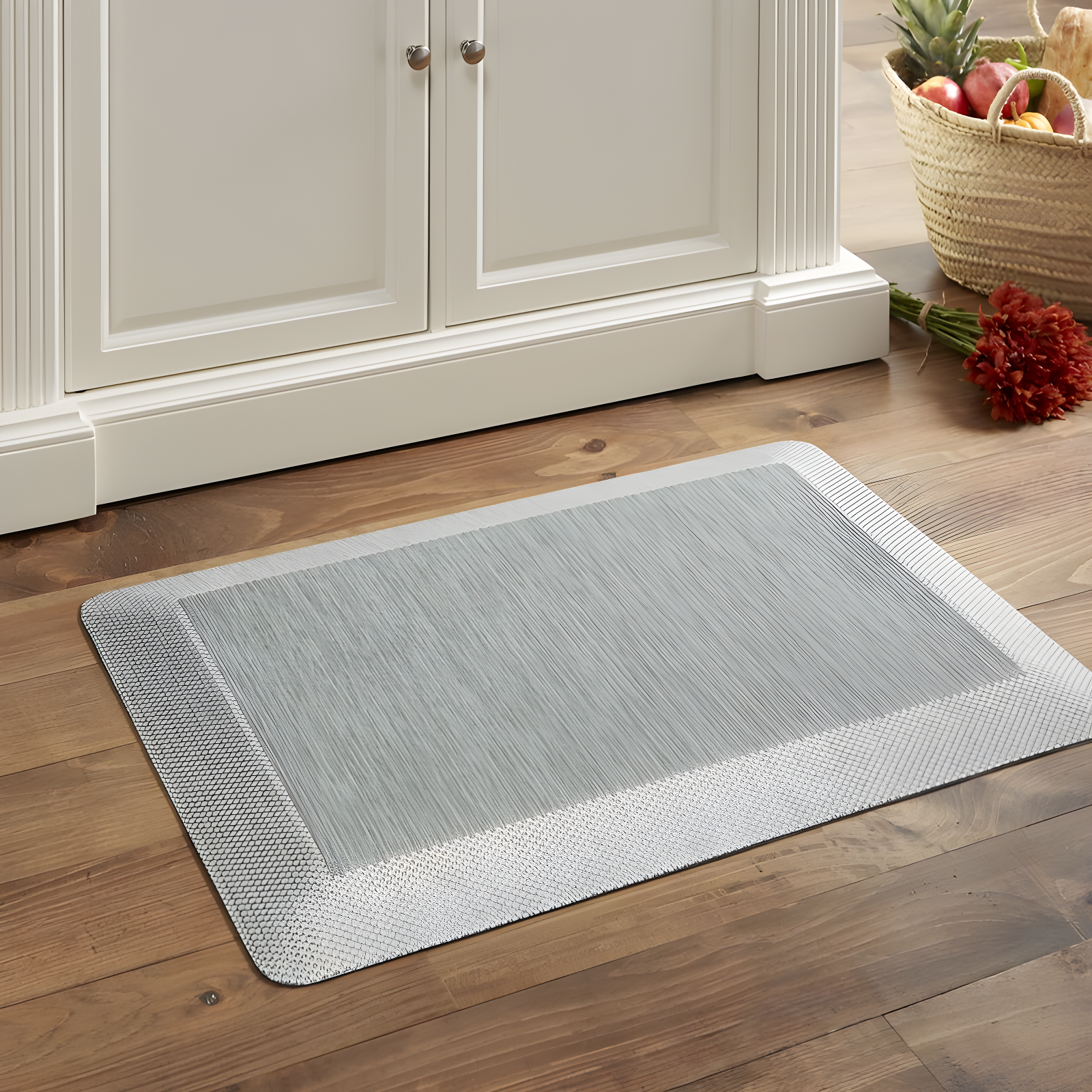 Martha Stewart Mira Modern Heathered Anti-Fatigue Air-Infused Kitchen Mat & Reviews | Wayfair