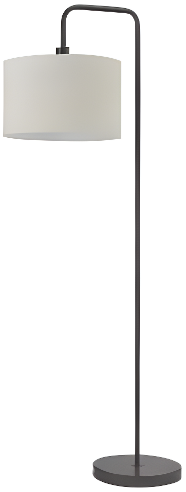 Globe Electric Barden 58" Dark Bronze Floor Lamp with Beige Fabric Shade, 67395