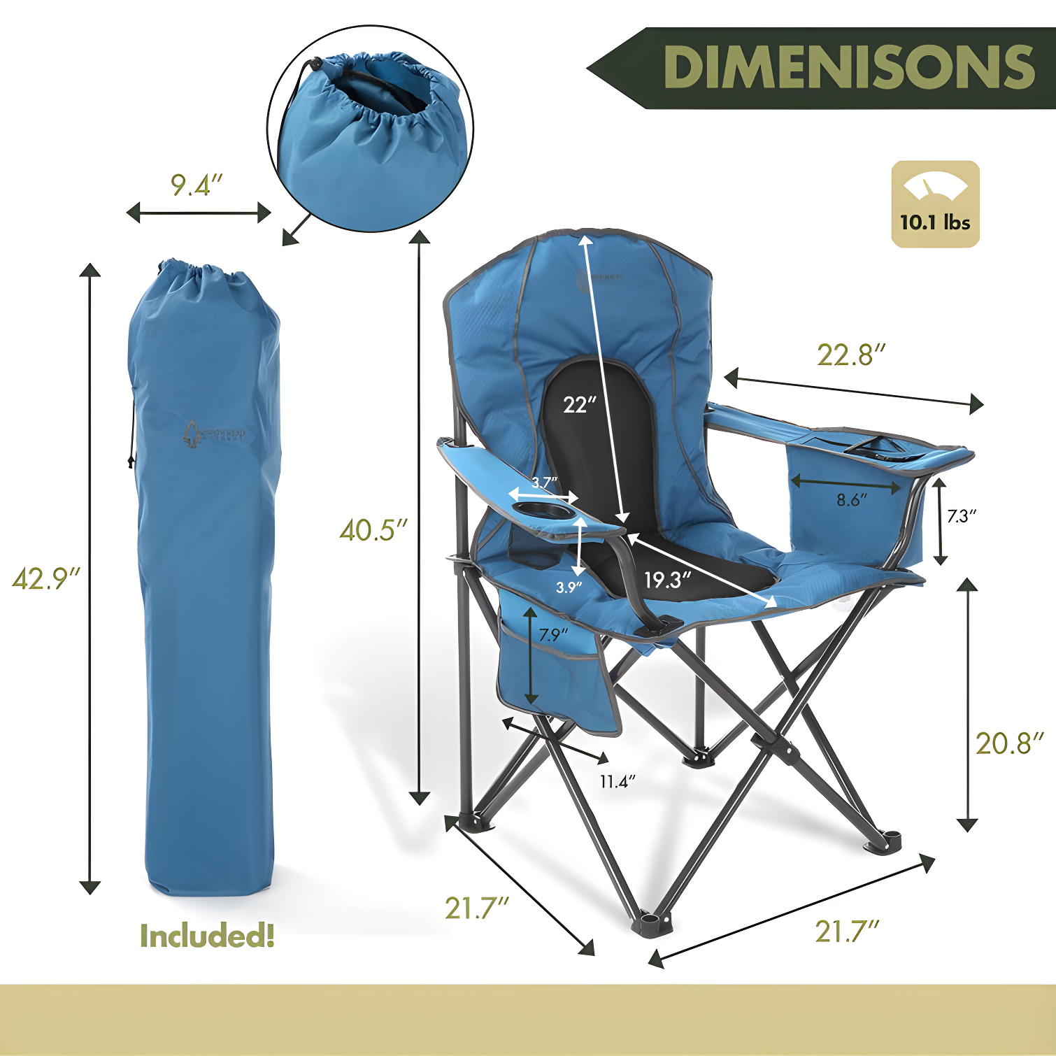 ARROWHEAD Outdoor Folding Camping Chair